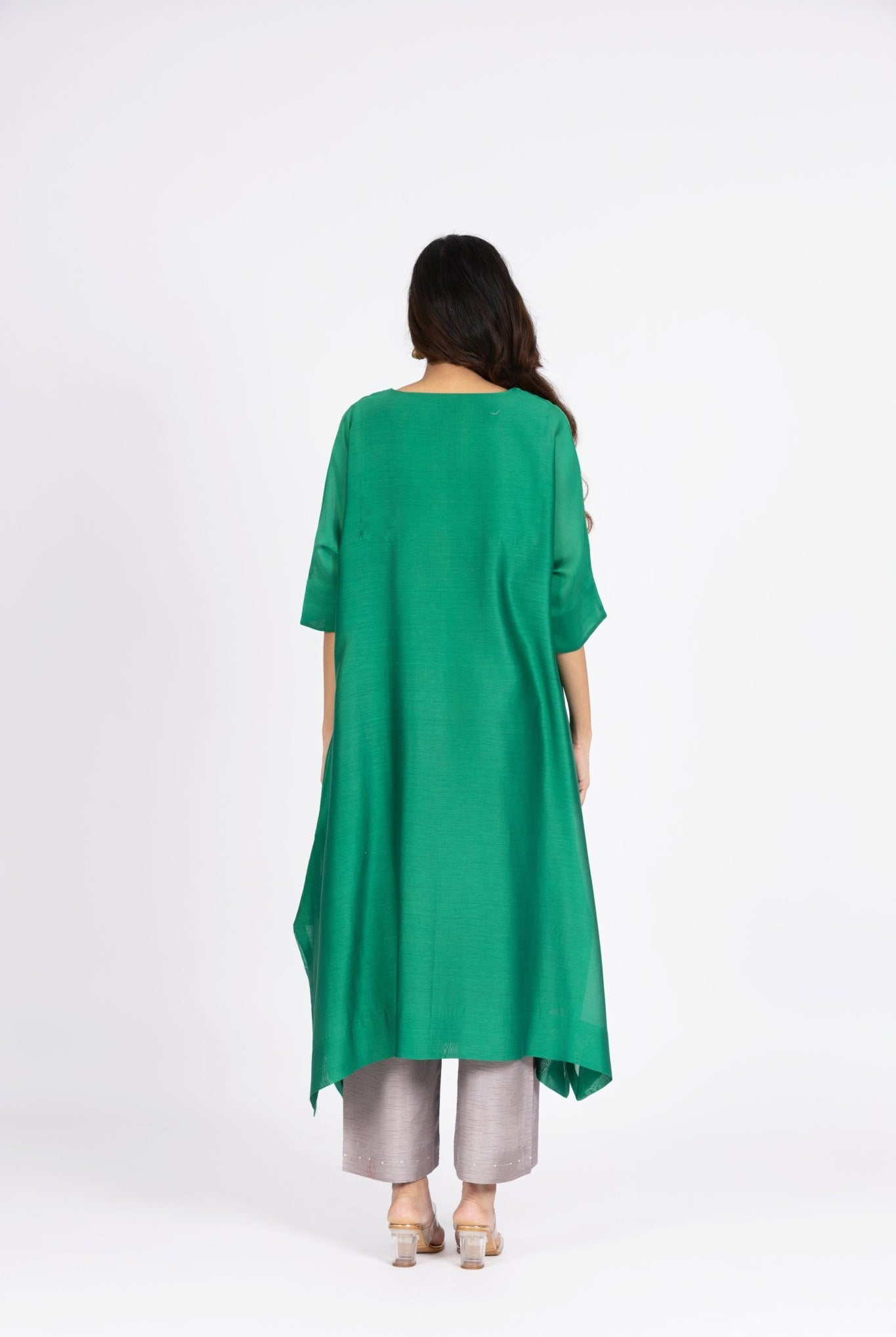 Kimono Tunic and Pants - Emerald Green - CiceroniTunic SetBhavik Shah