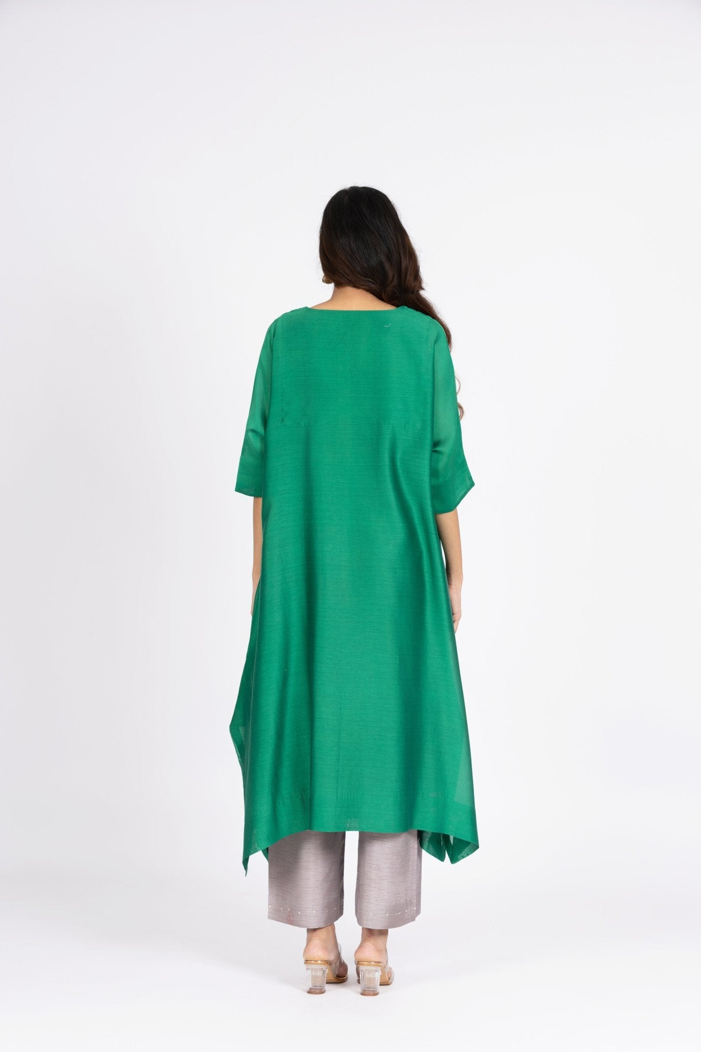 Kimono Tunic and Pants - Emerald Green - CiceroniTunic SetBhavik Shah