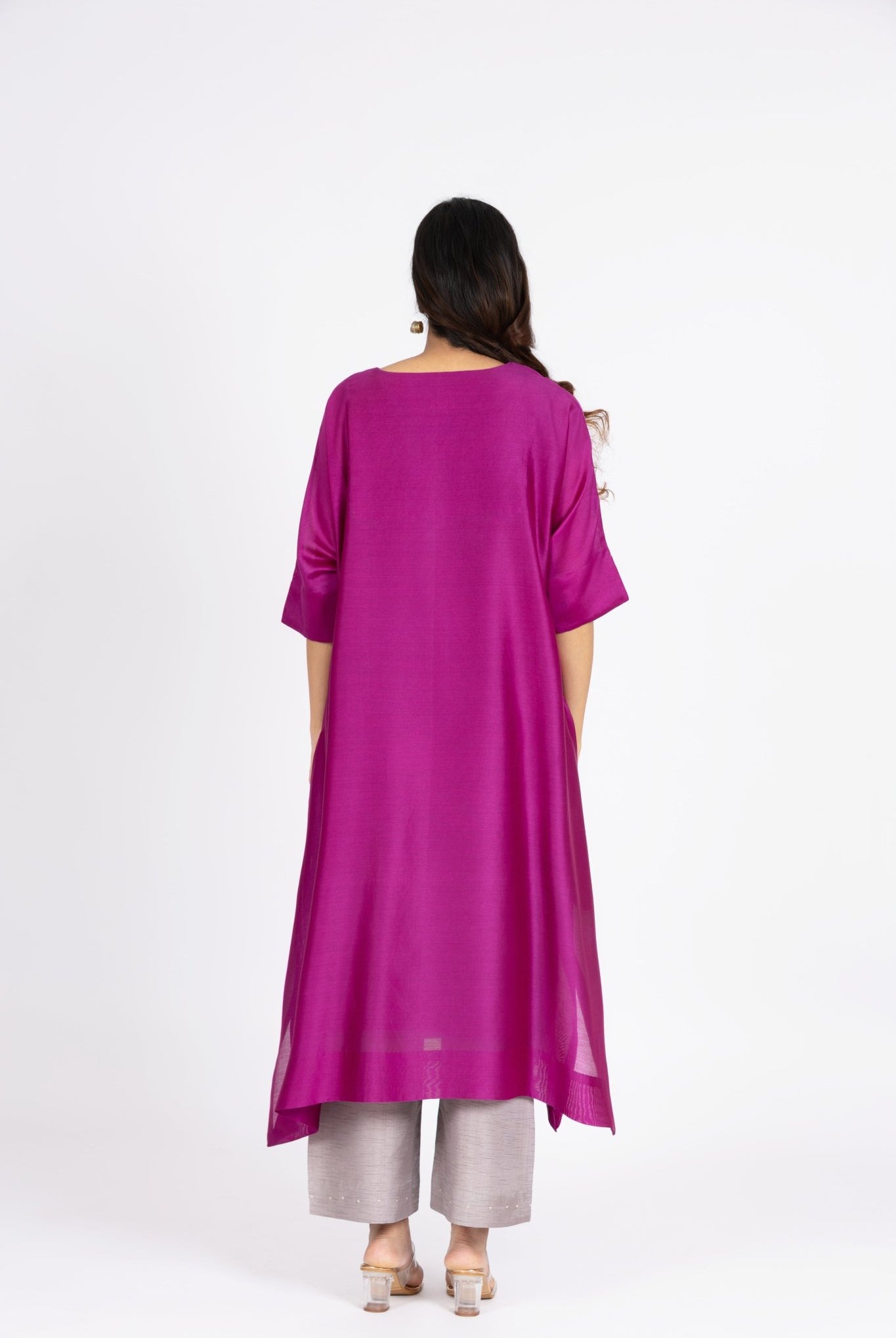 Kimono Tunic and Pants - Fuchsia Pink - CiceroniTunic SetBhavik Shah