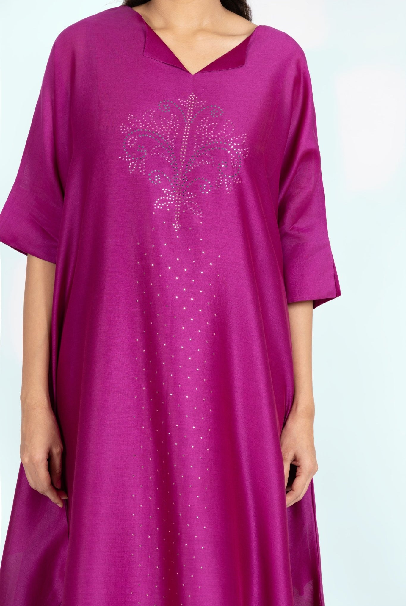 Kimono Tunic and Pants - Fuchsia Pink - CiceroniTunic SetBhavik Shah