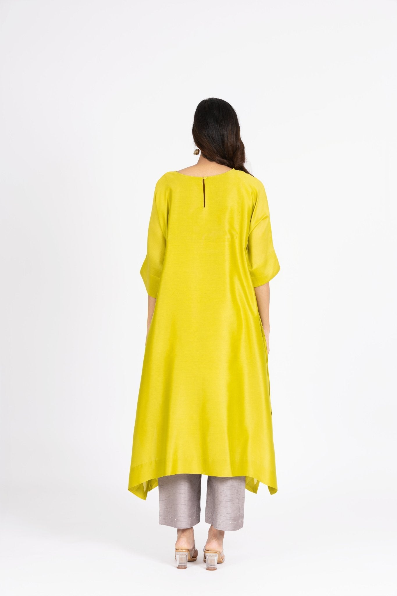 Kimono Tunic and Pants - Lemon Yellow - CiceroniTunic SetBhavik Shah