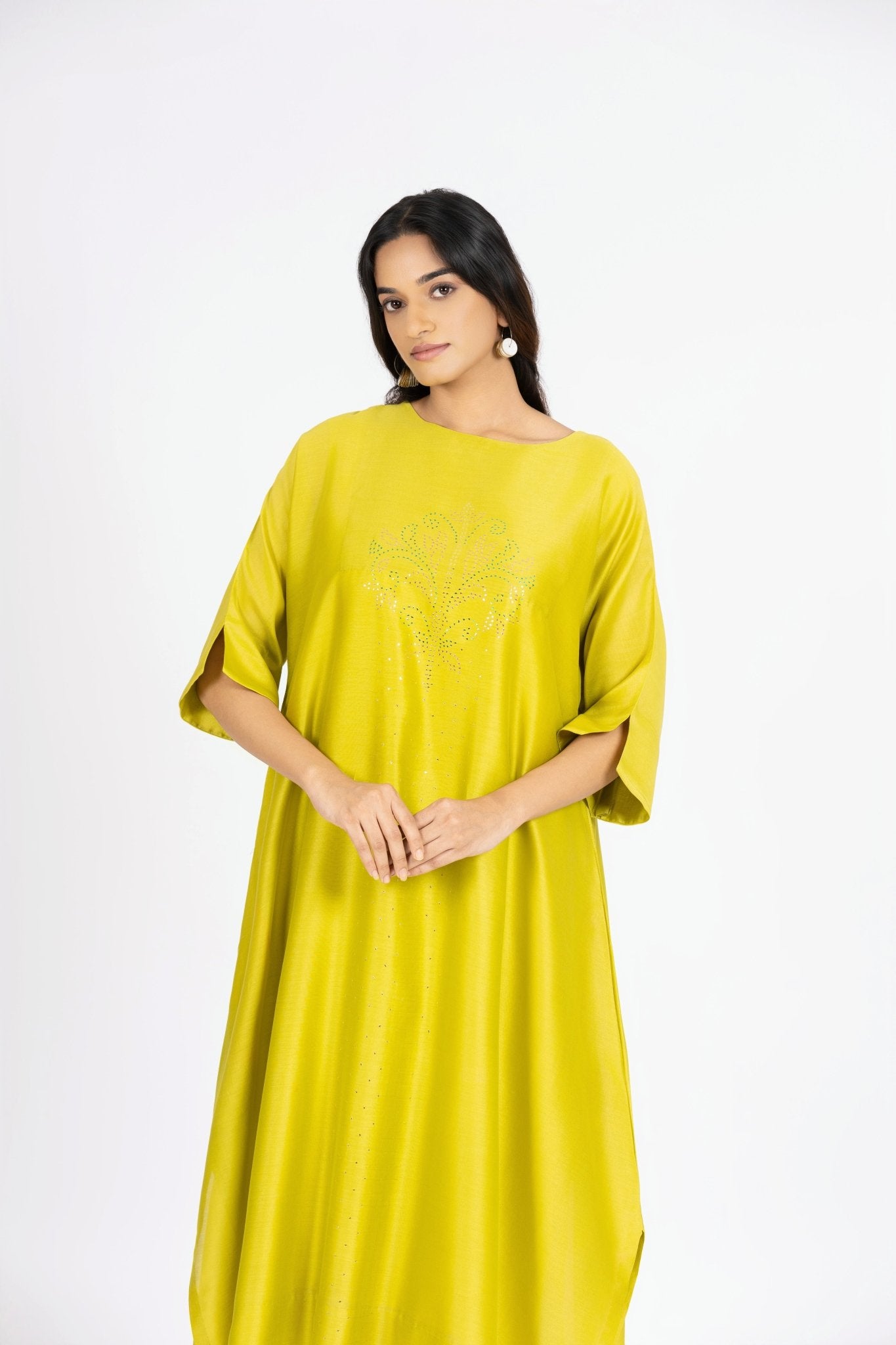 Kimono Tunic and Pants - Lemon Yellow - CiceroniTunic SetBhavik Shah