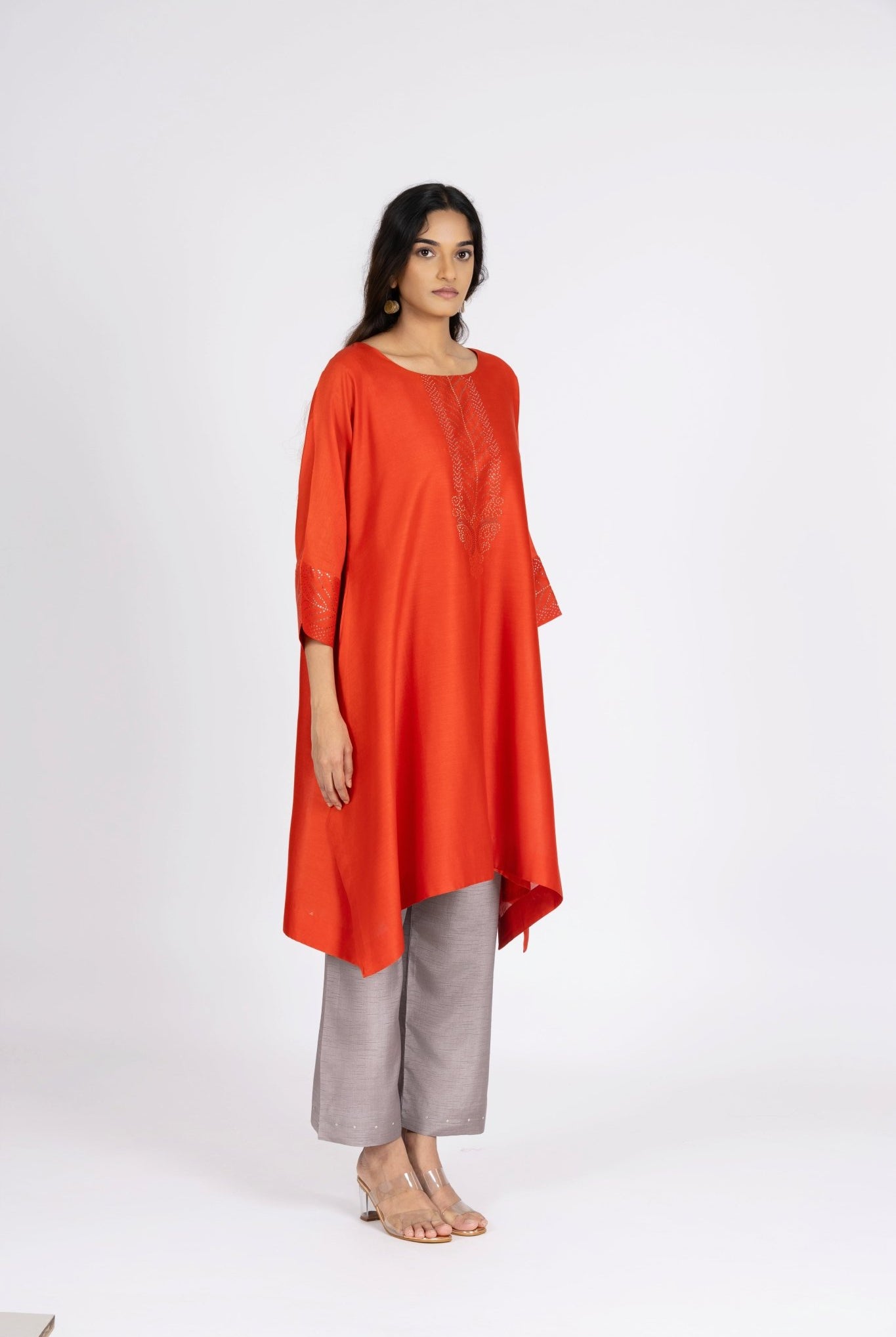 Kimono Tunic and Pants - Orange - CiceroniTunic SetBhavik Shah