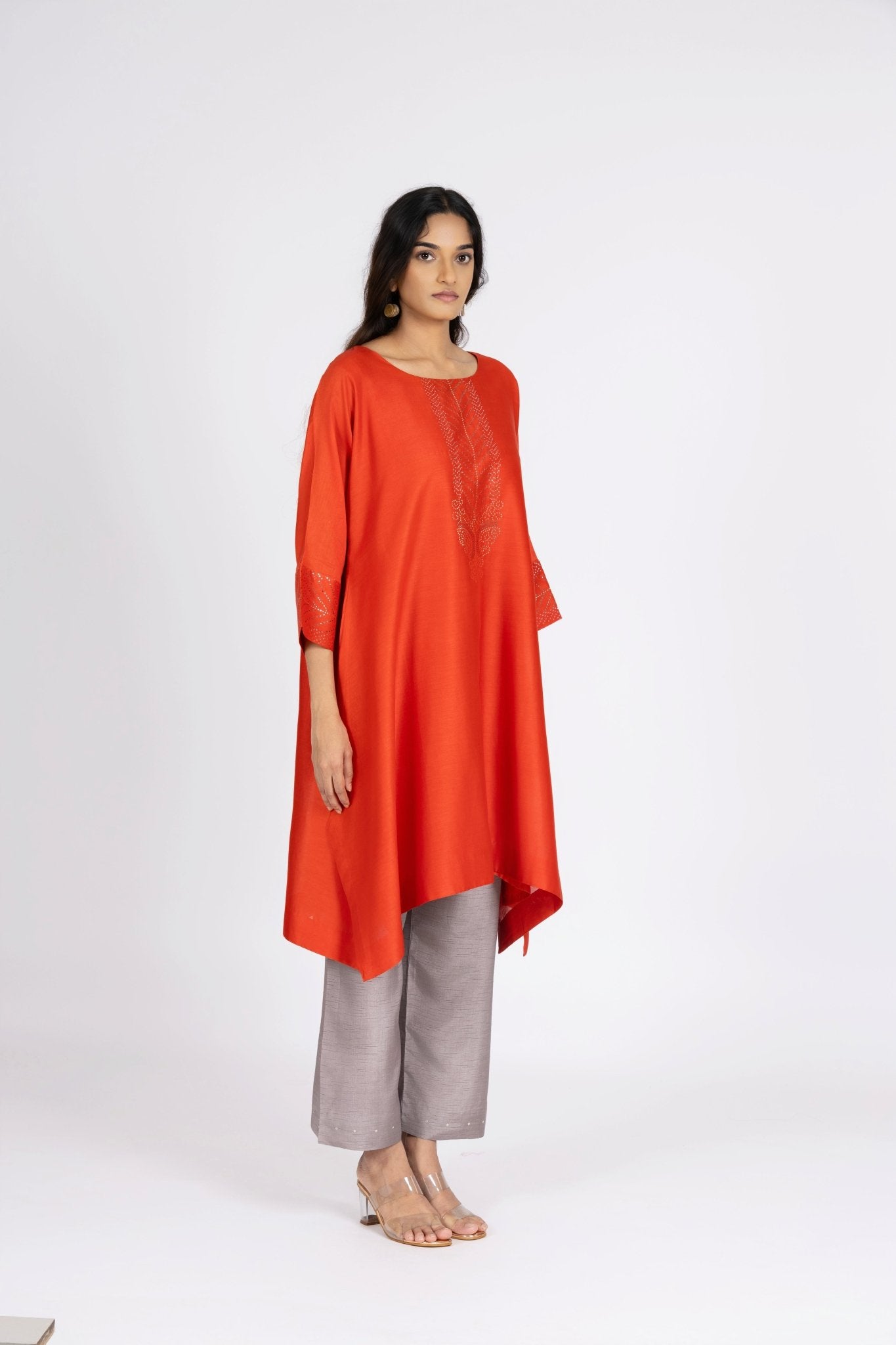 Kimono Tunic and Pants - Orange - CiceroniTunic SetBhavik Shah