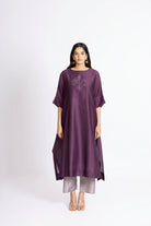 Kimono Tunic and Pants - Plum Brown - CiceroniTunic SetBhavik Shah