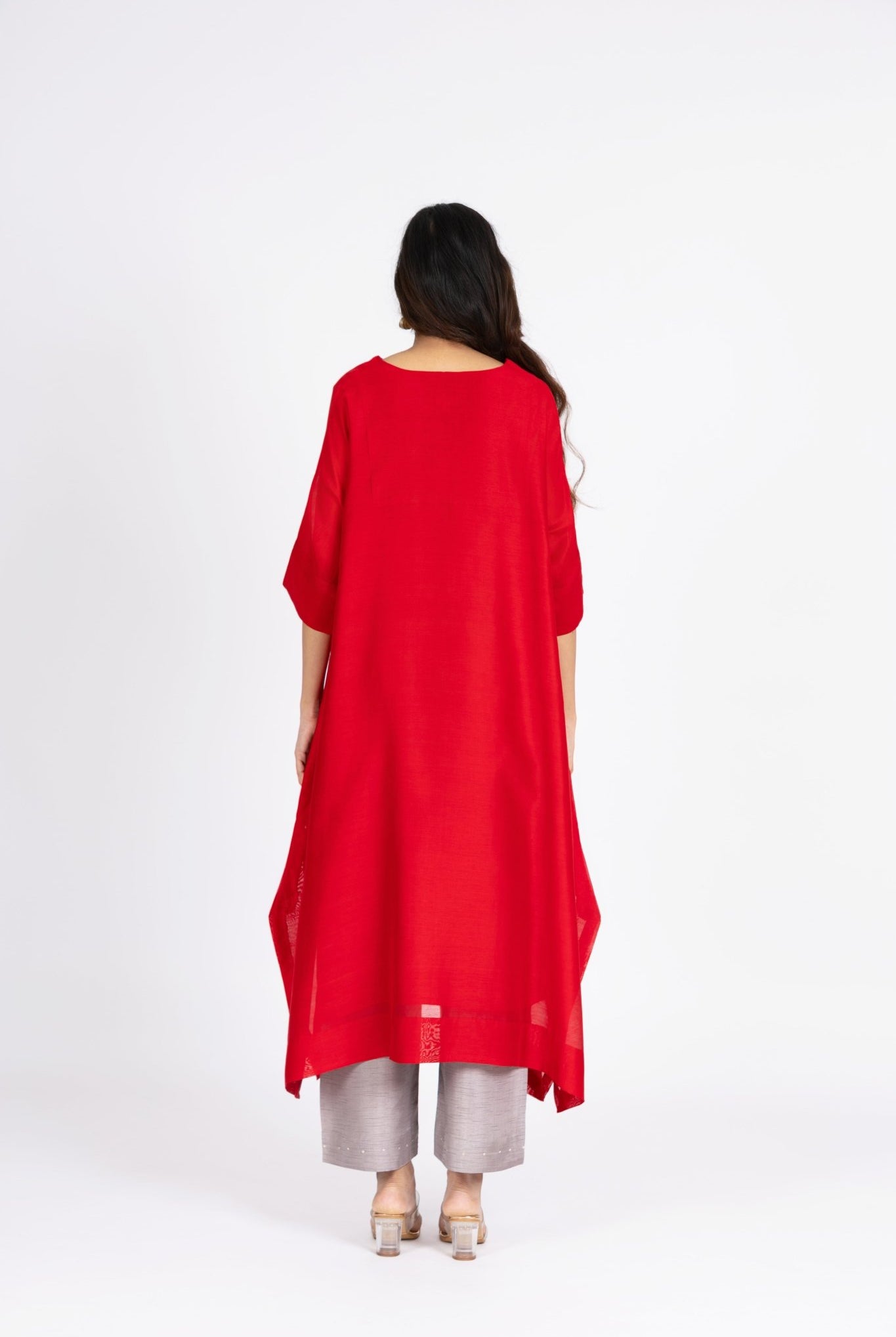 Kimono Tunic and Pants - Red - CiceroniTunic SetBhavik Shah