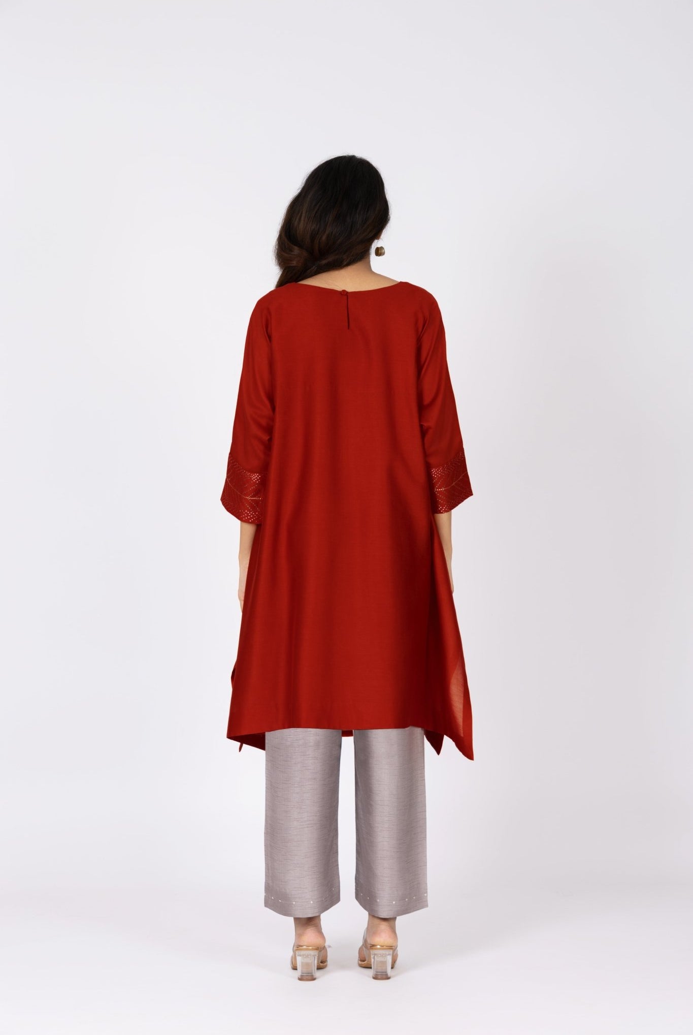 Kimono Tunic and Pants - Red - CiceroniTunic SetBhavik Shah