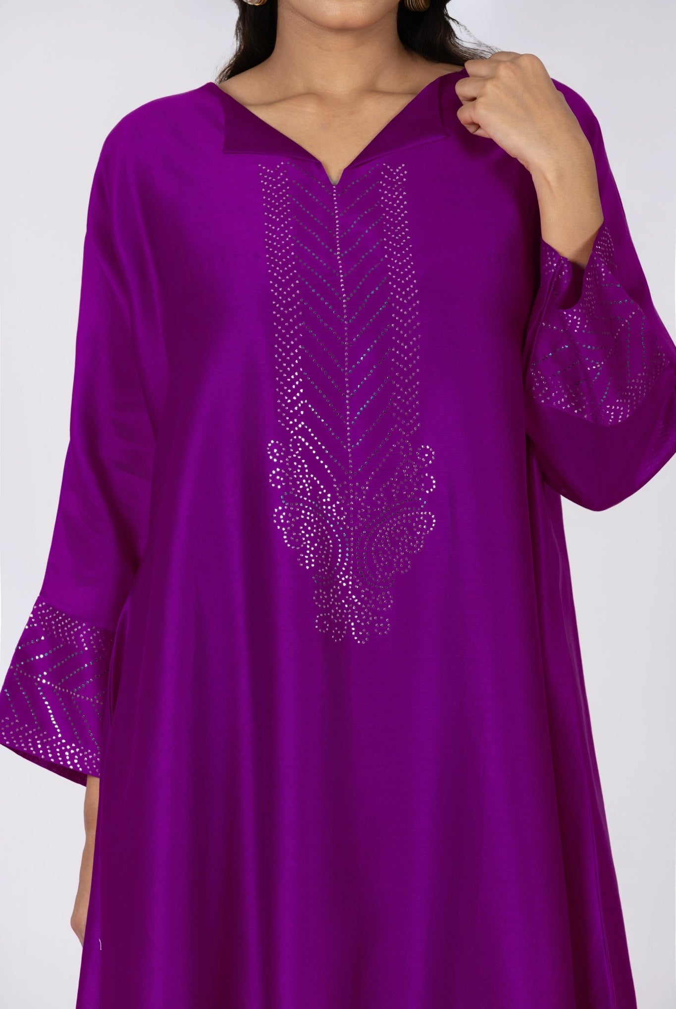 Kimono Tunic and Pants - Violet - CiceroniTunic SetBhavik Shah