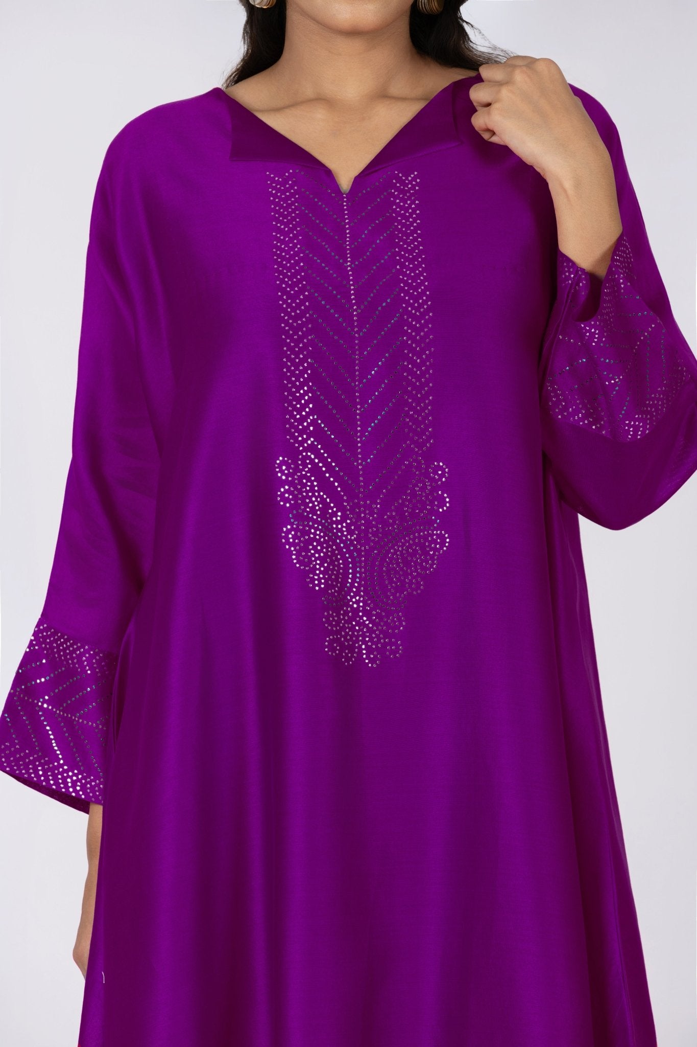 Kimono Tunic and Pants - Violet - CiceroniTunic SetBhavik Shah
