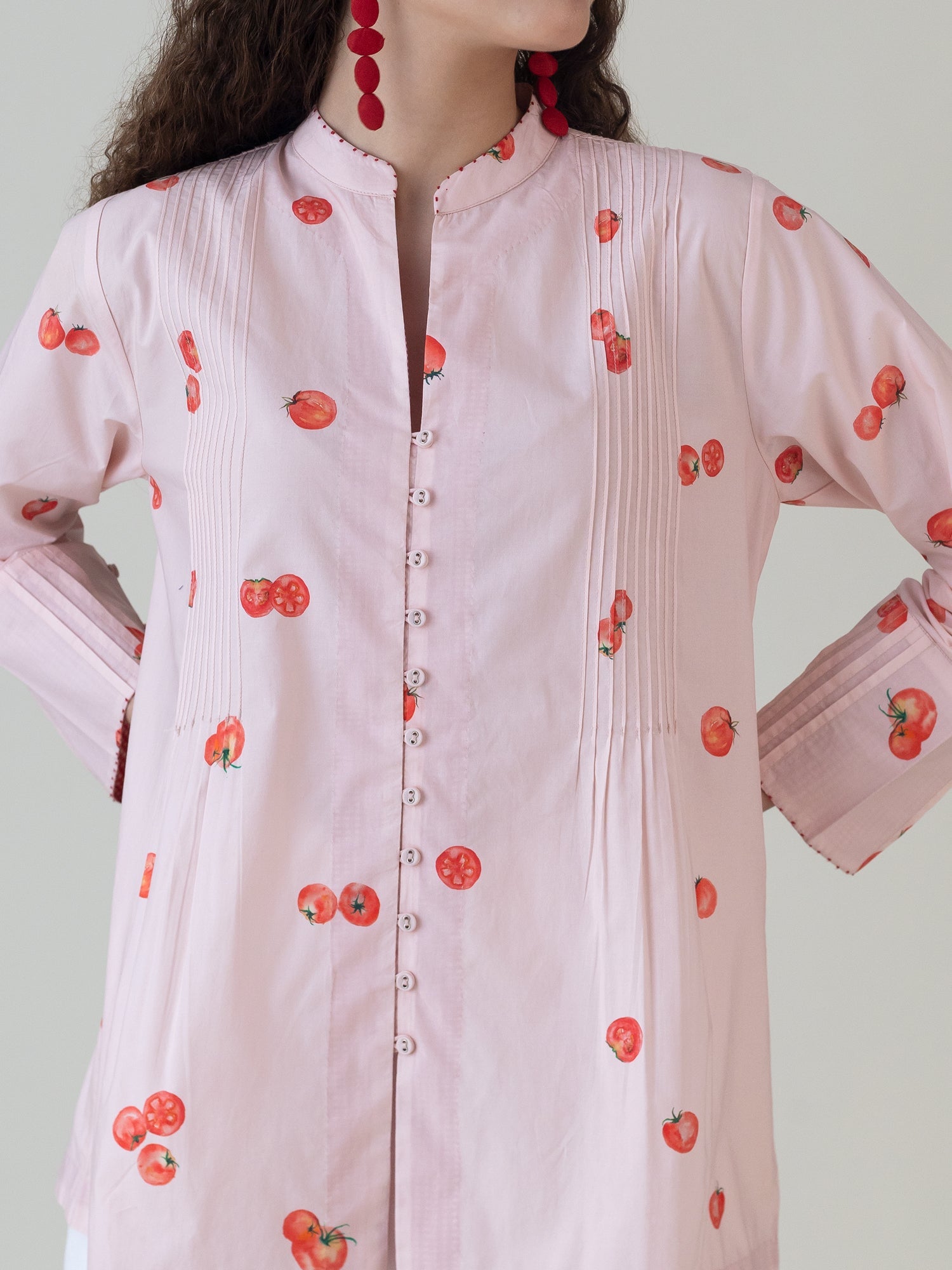 Koharu Pink Shirt - CiceroniWomen ShirtsShades of India
