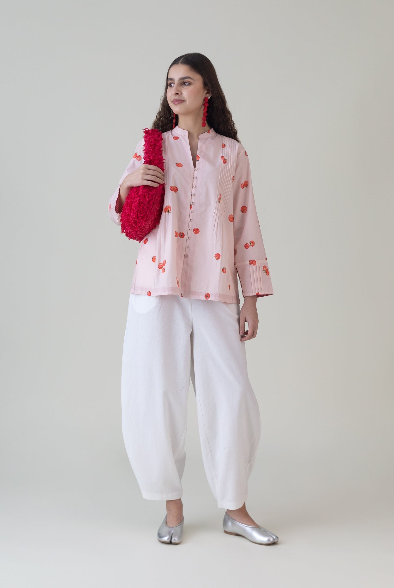 Koharu Pink Shirt - CiceroniWomen ShirtsShades of India