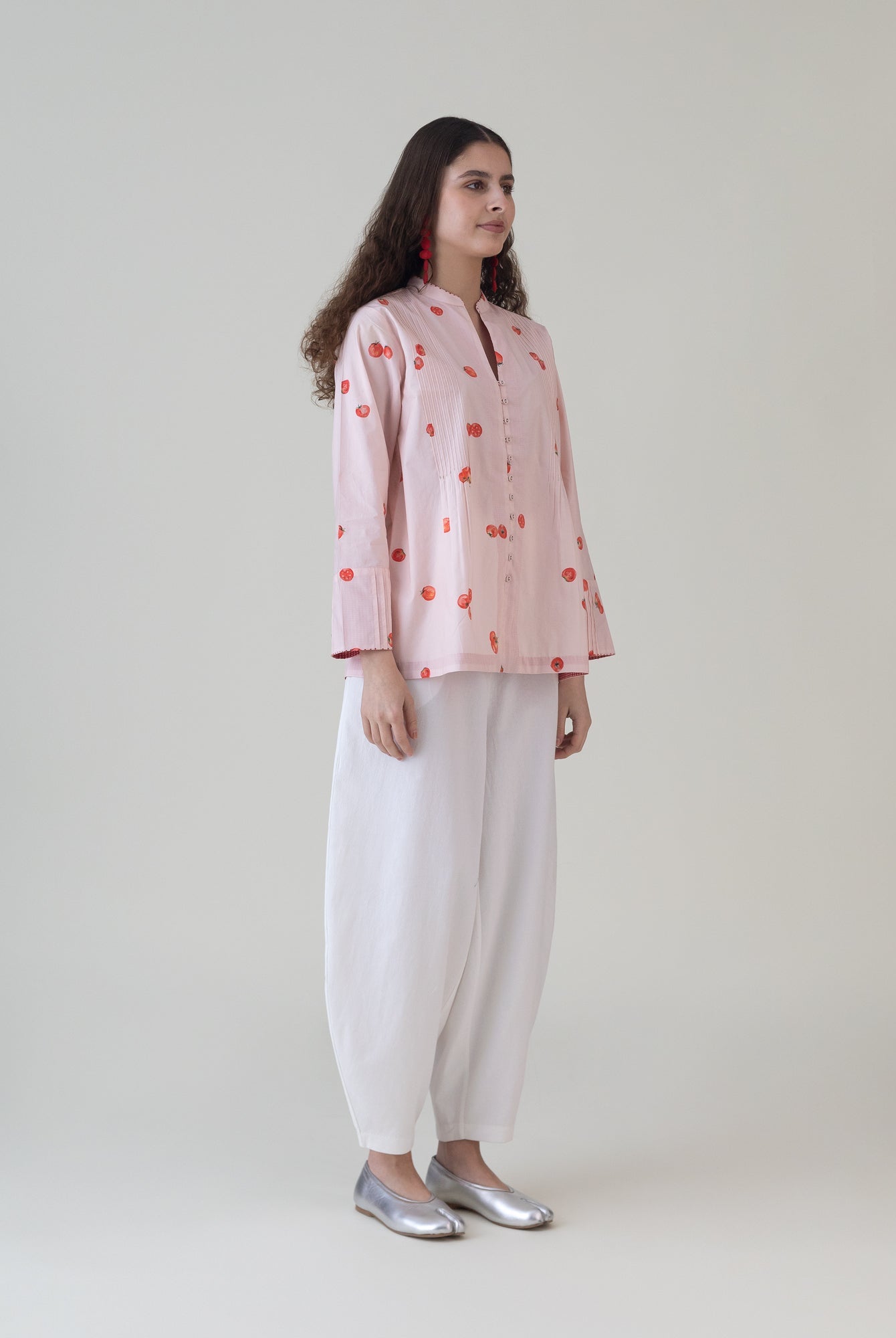 Koharu Pink Shirt - CiceroniWomen ShirtsShades of India