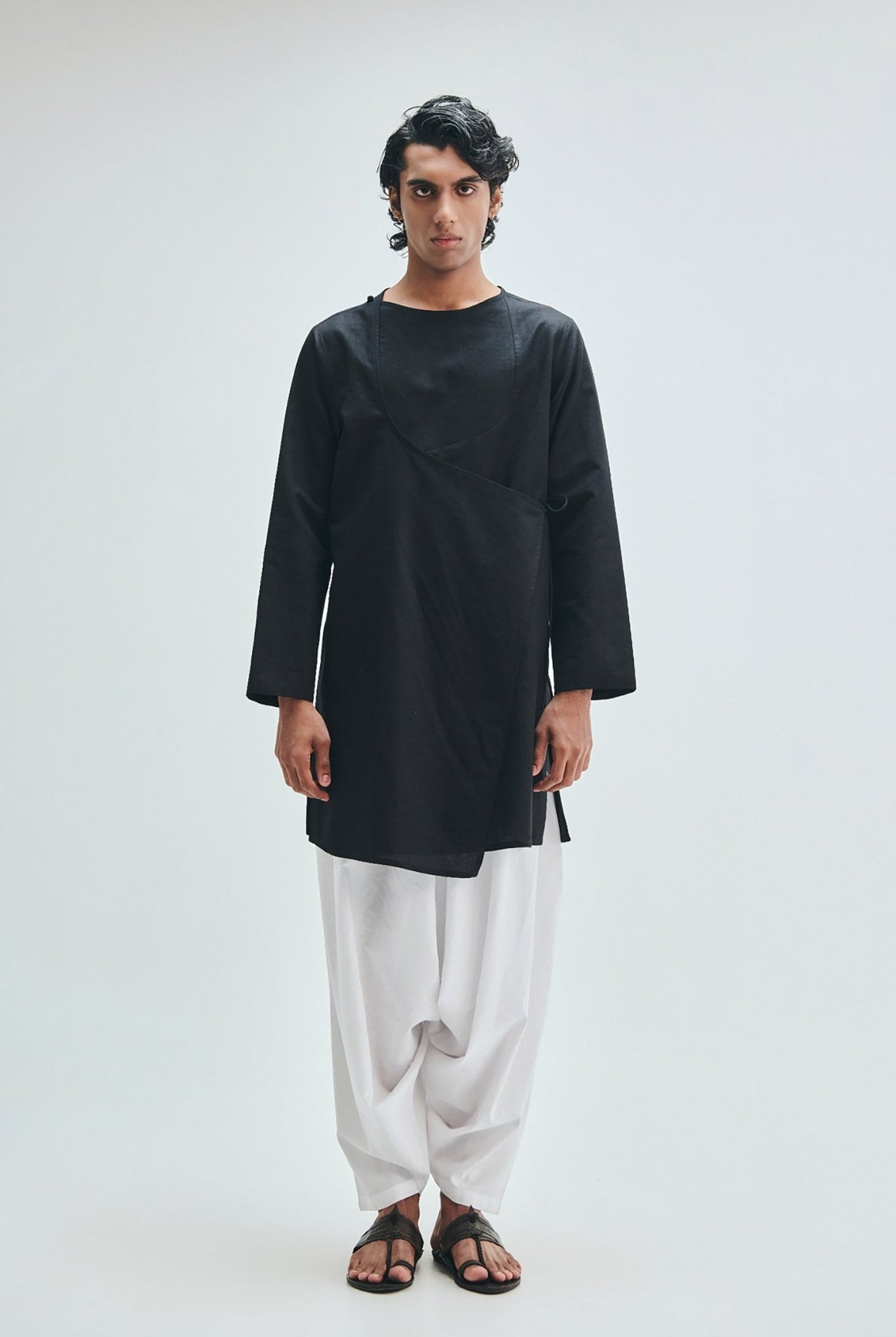 Kohl Co-Linen Men's Angrakha Kurta - CiceroniKurtaSaphed
