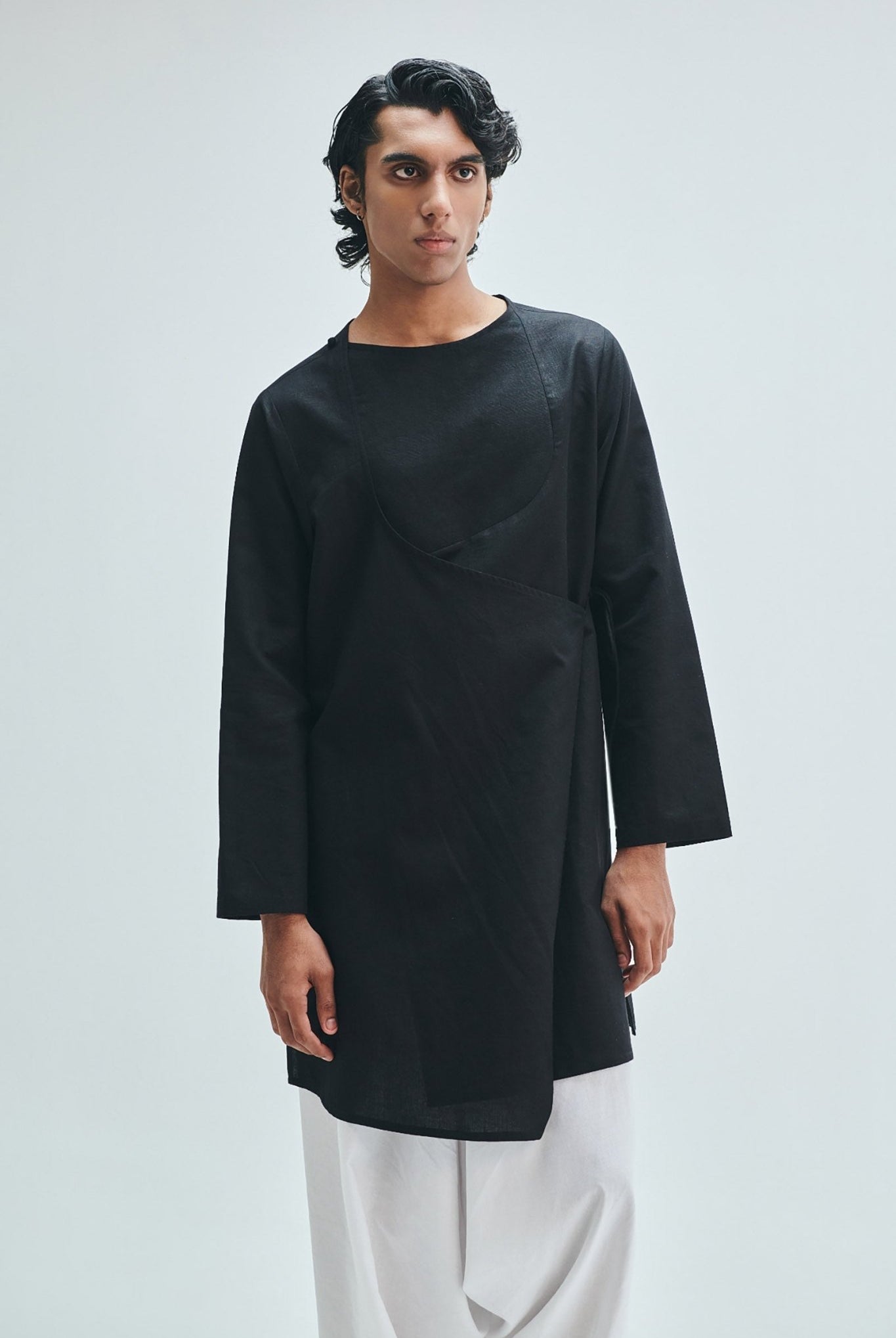 Kohl Co-Linen Men's Angrakha Kurta - CiceroniKurtaSaphed