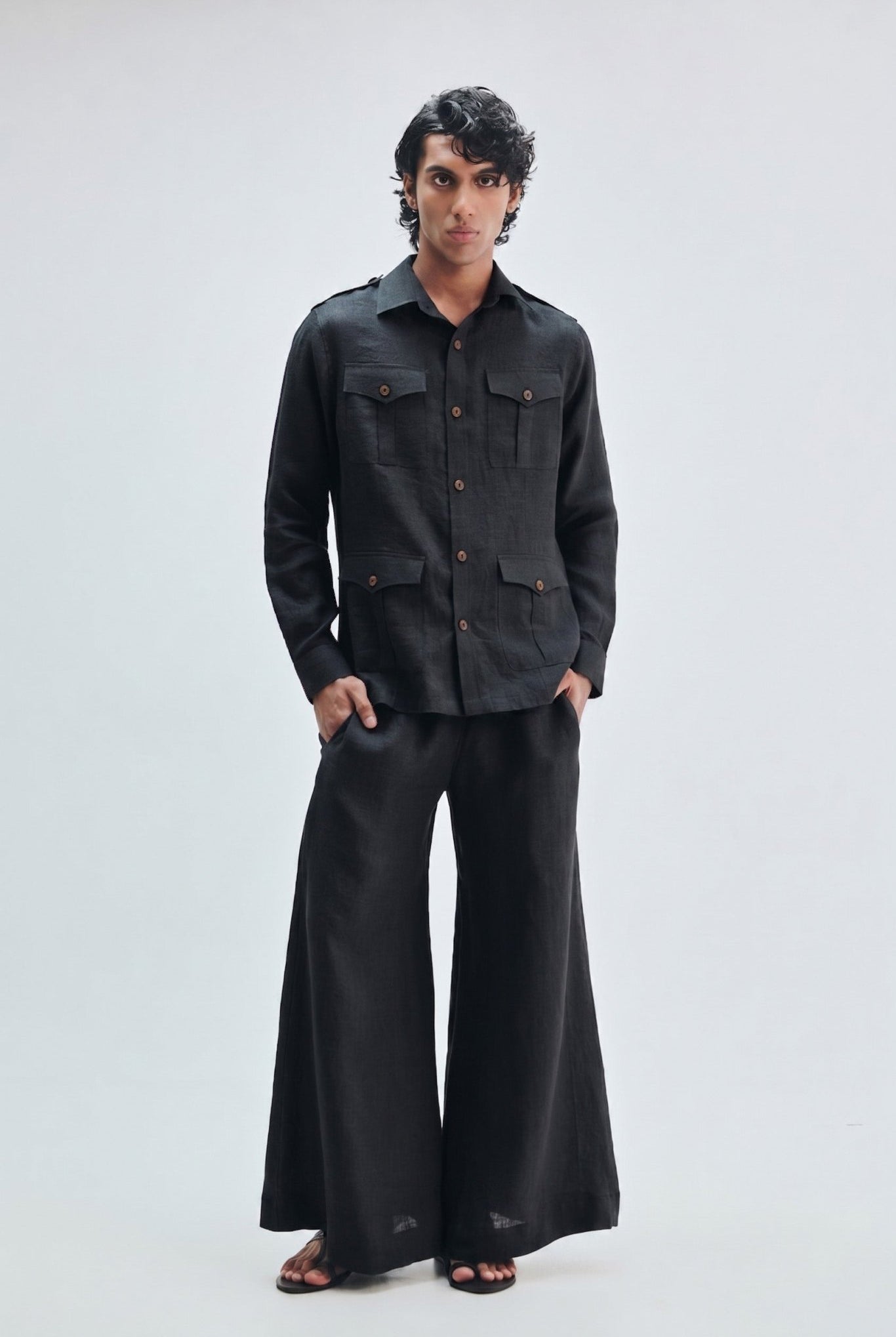 Kohl Co-Linen Men's Safari Overshirt Set - CiceroniCo-ord SetSaphed