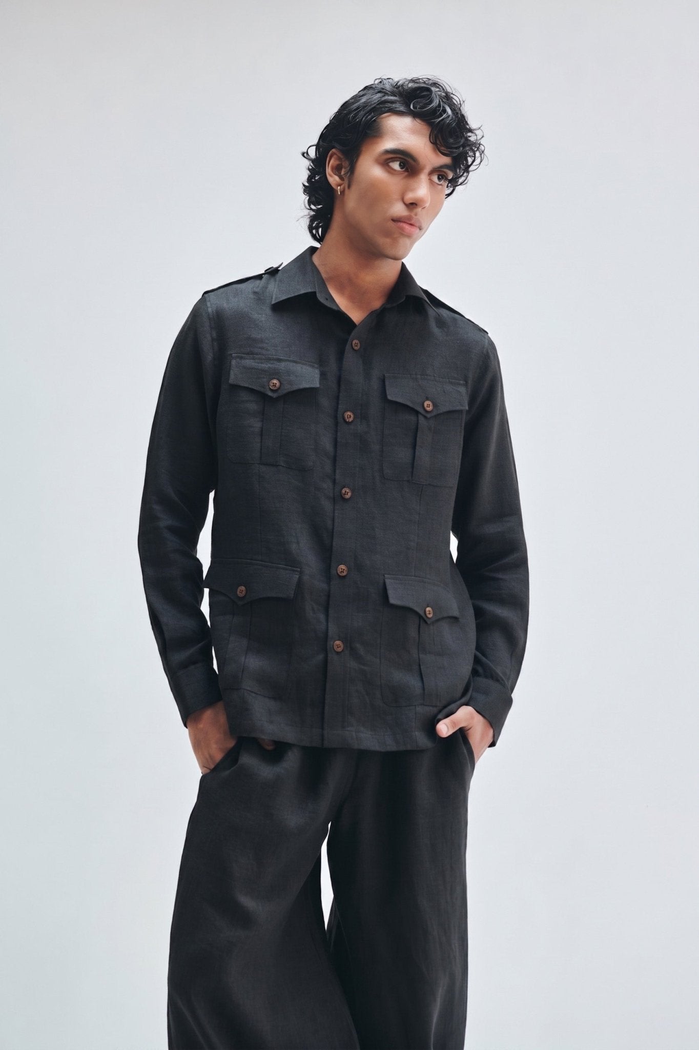 Kohl Co-Linen Men's Safari Overshirt - CiceroniOvershirtSaphed