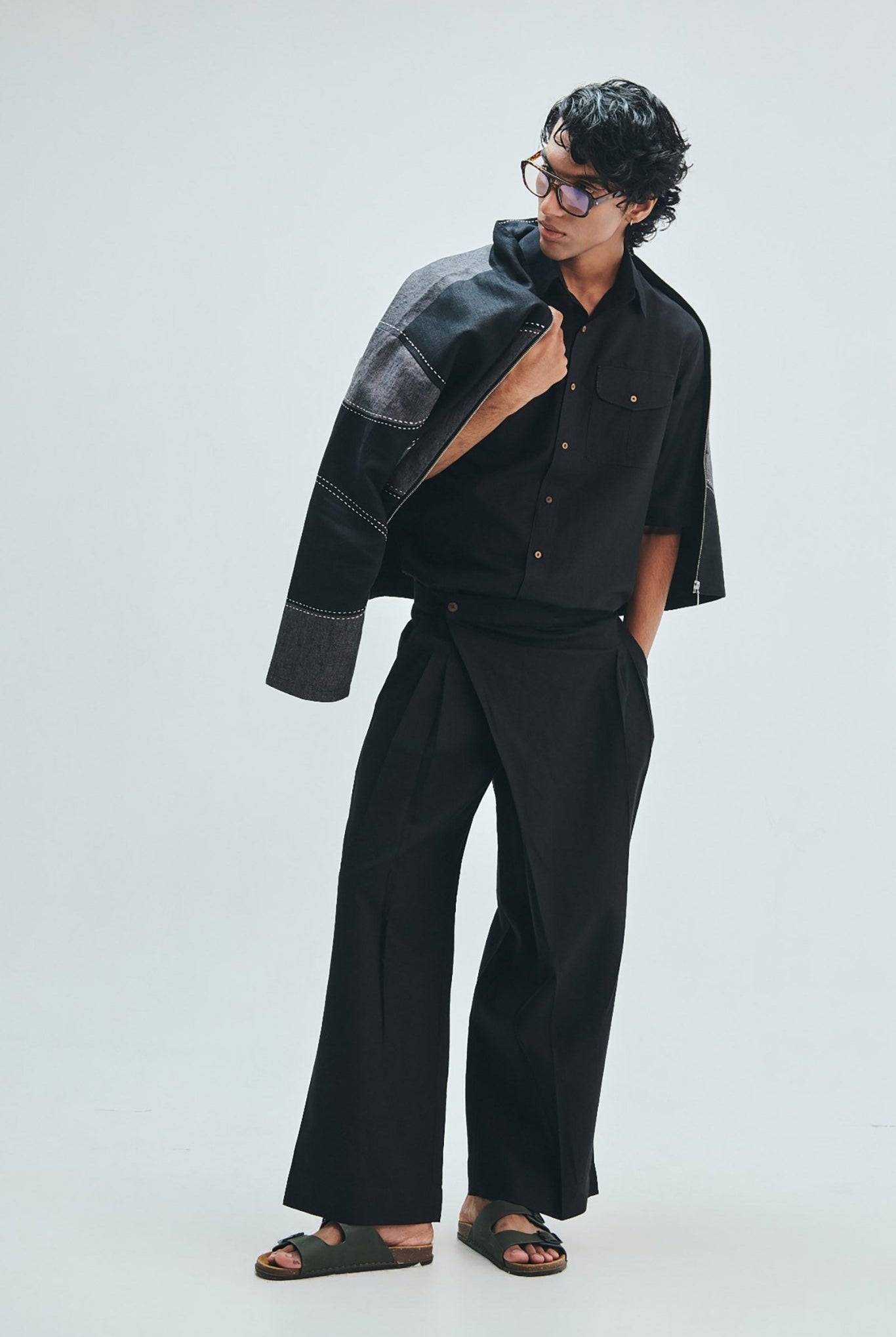 Kohl Co-Linen Men's Wrap Trousers - CiceroniTrousersSaphed