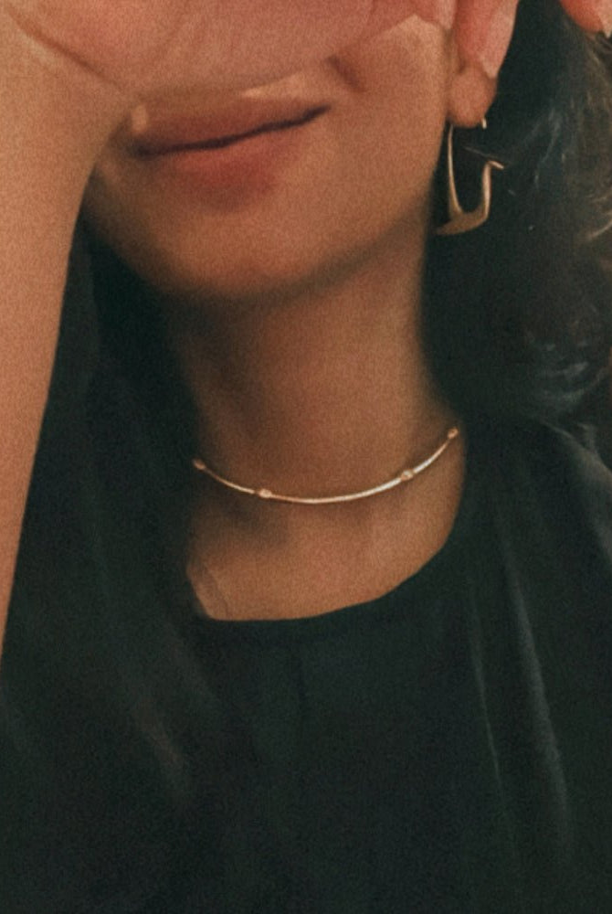 Koi Geometric Gold Choker - CiceroniChokerUnbent