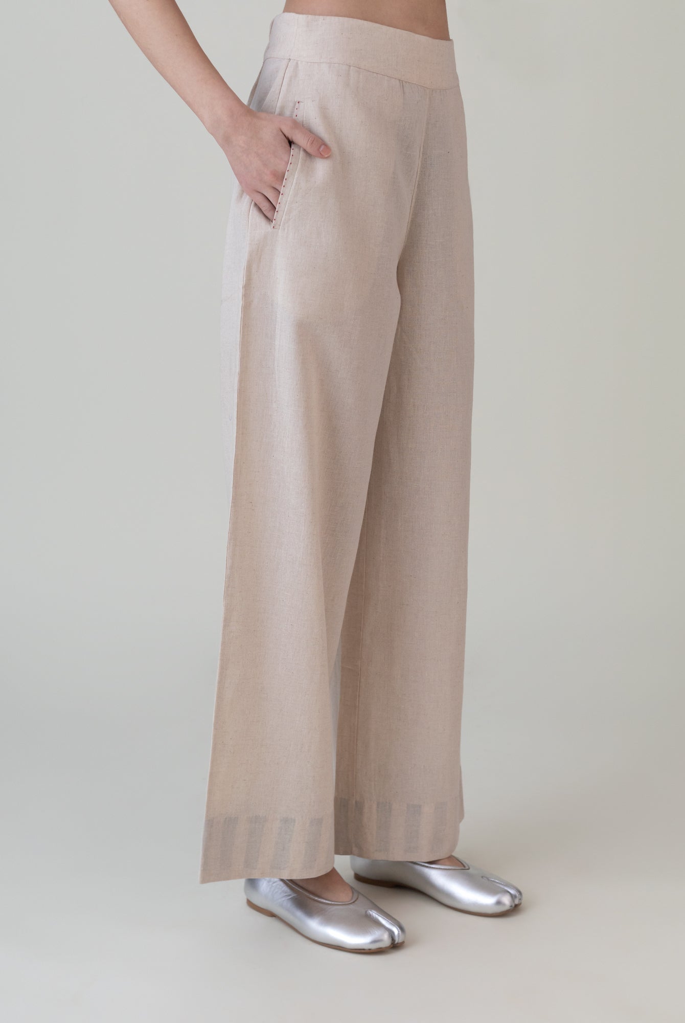 Komorebi Beige Pants - CiceroniWomen PantsShades of India