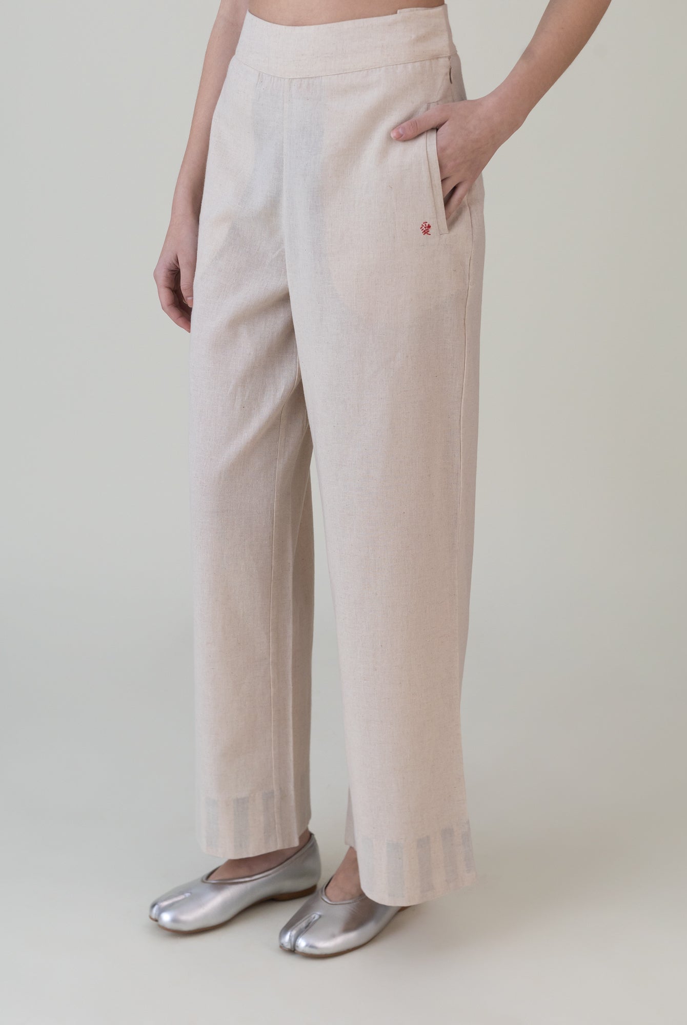 Komorebi Beige Pants - CiceroniWomen PantsShades of India