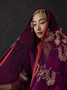 Kora Wine Dupatta - CiceroniDupattaShades of India