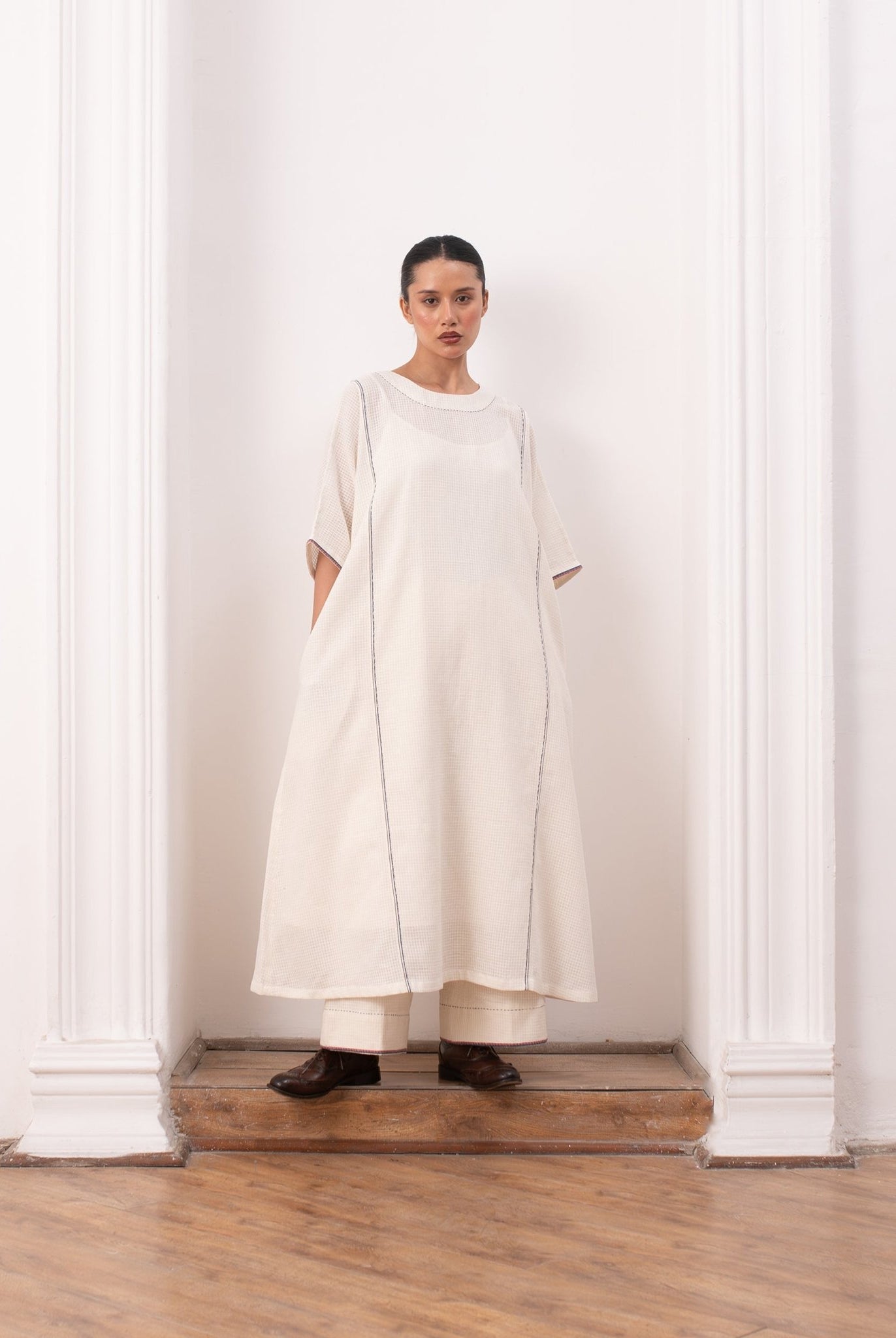 Kusama Set - Soft White - CiceroniKurta Set, Everyday WearHiranya