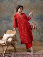 Kusum Red Kaftan - CiceroniKaftanShades of India