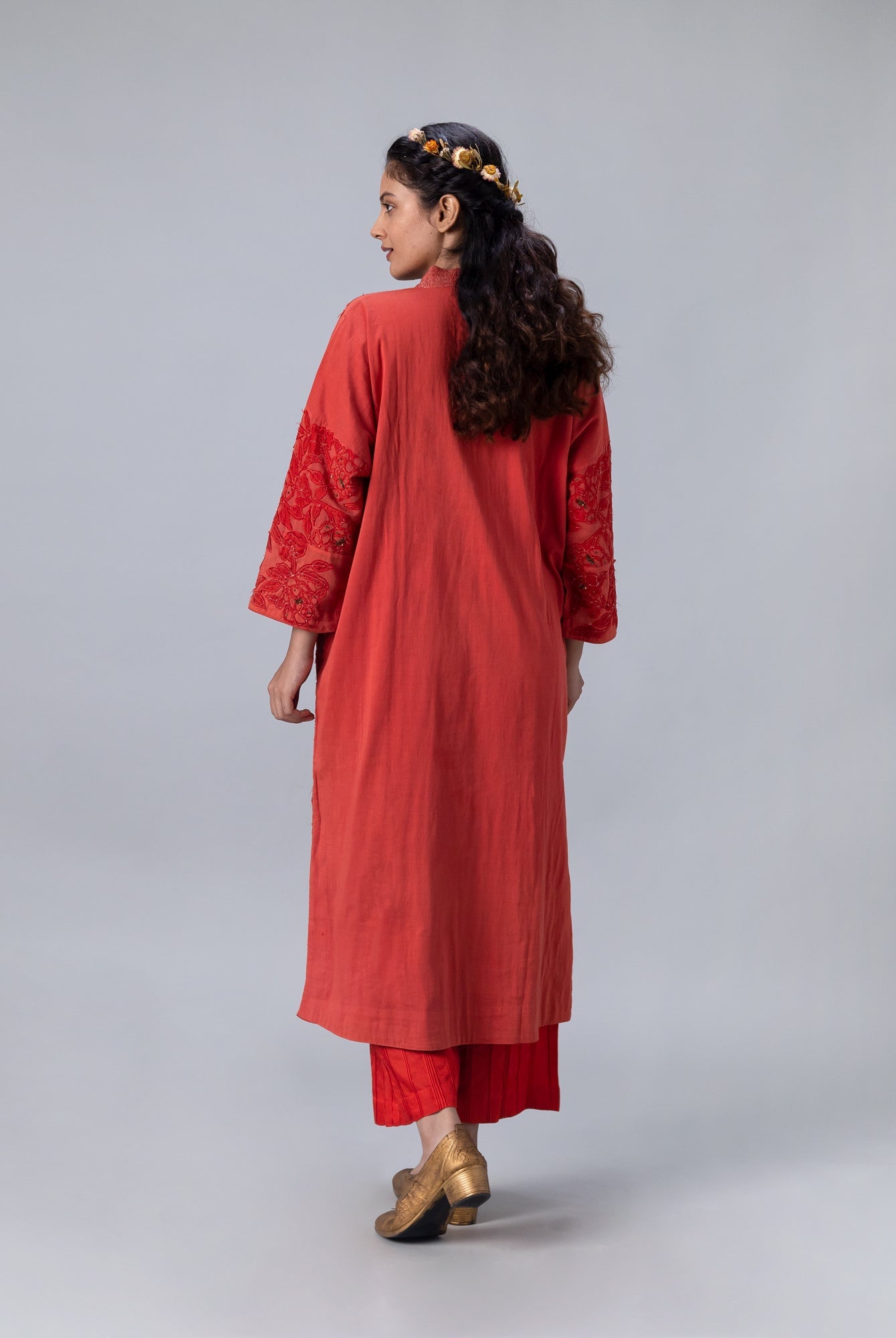 Kusum Red Kaftan - CiceroniKaftanShades of India