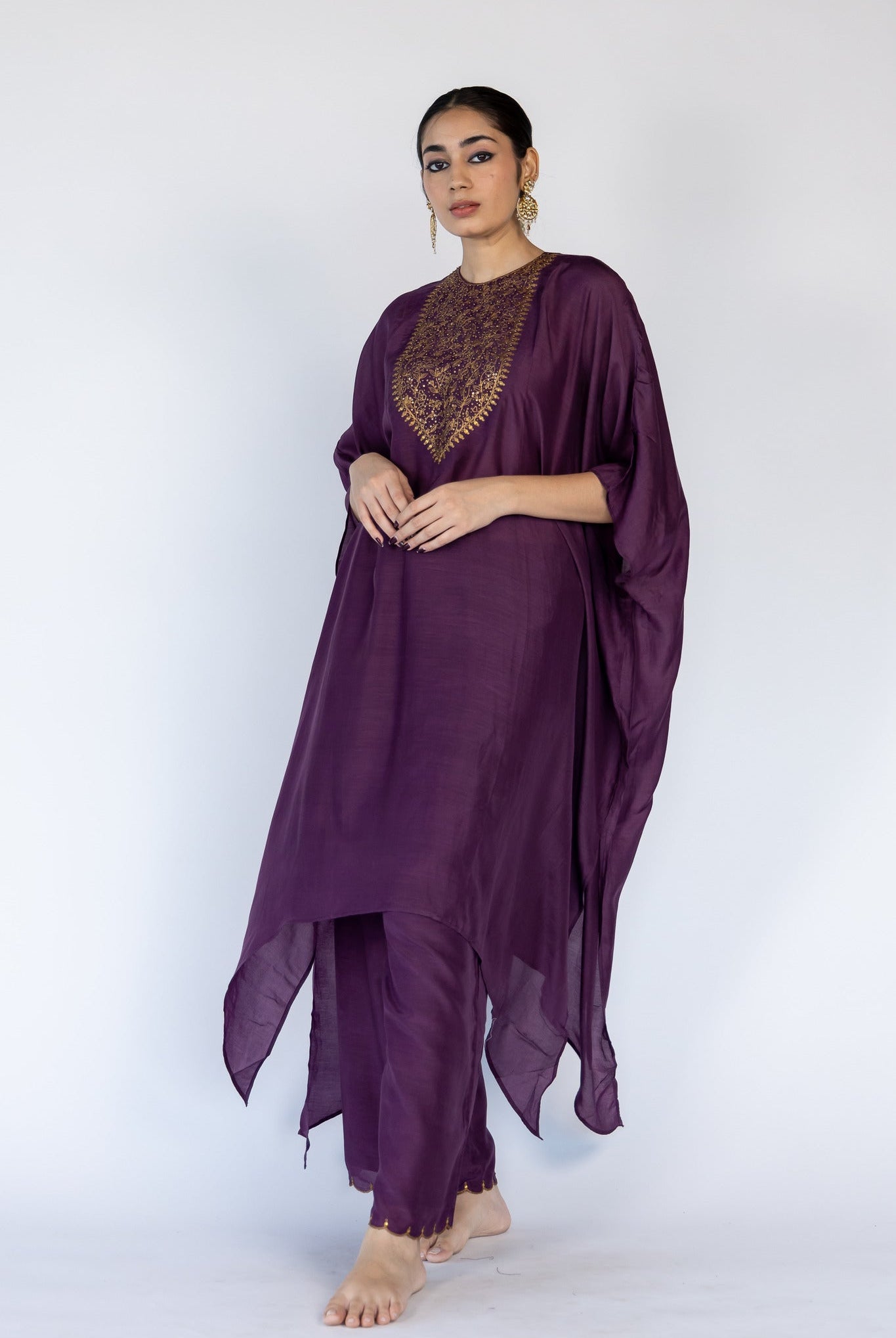 Lailaa Caftan Set - Aubergine - CiceroniKaftan SetNirjara