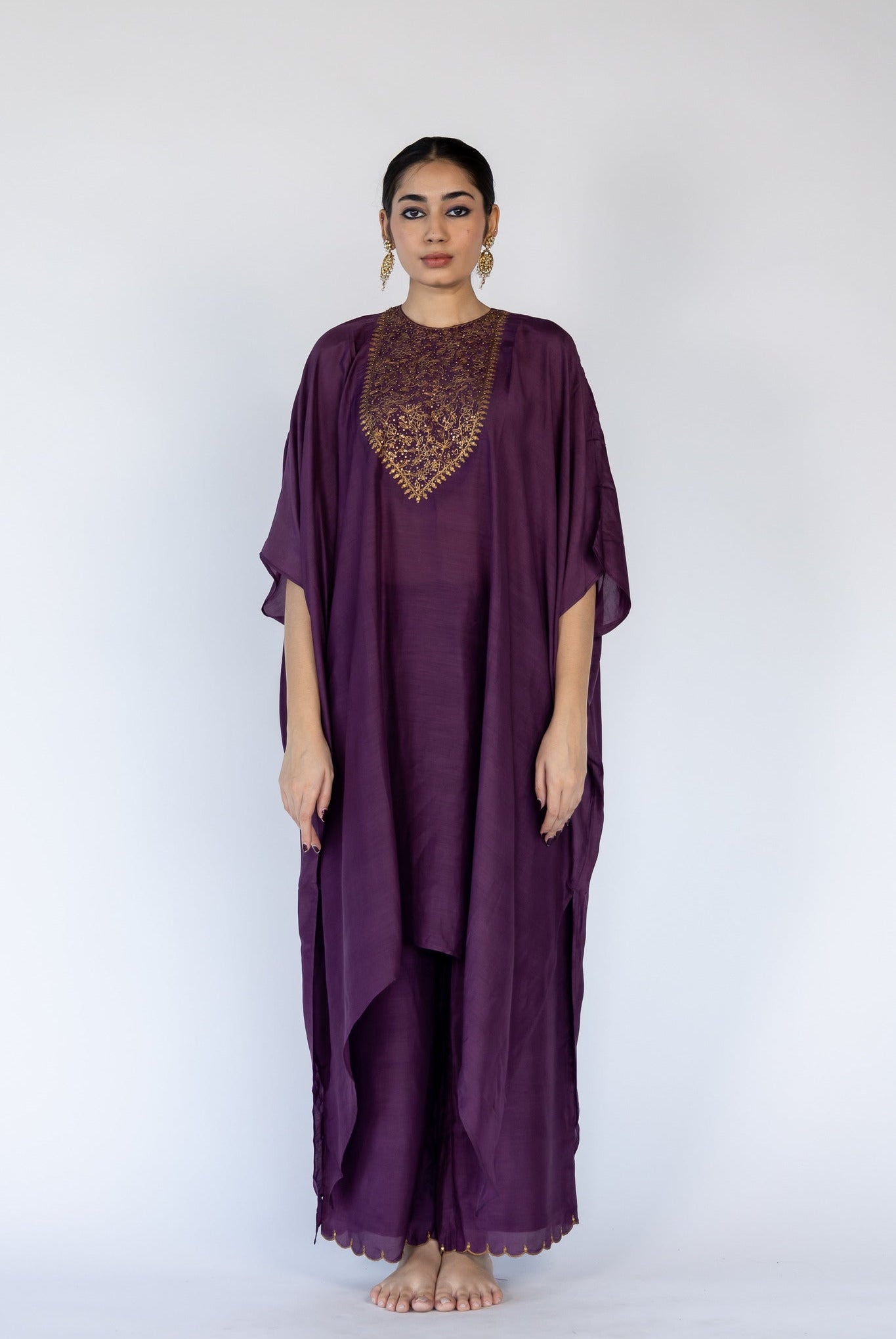 Lailaa Caftan Set - Aubergine - CiceroniKaftan SetNirjara