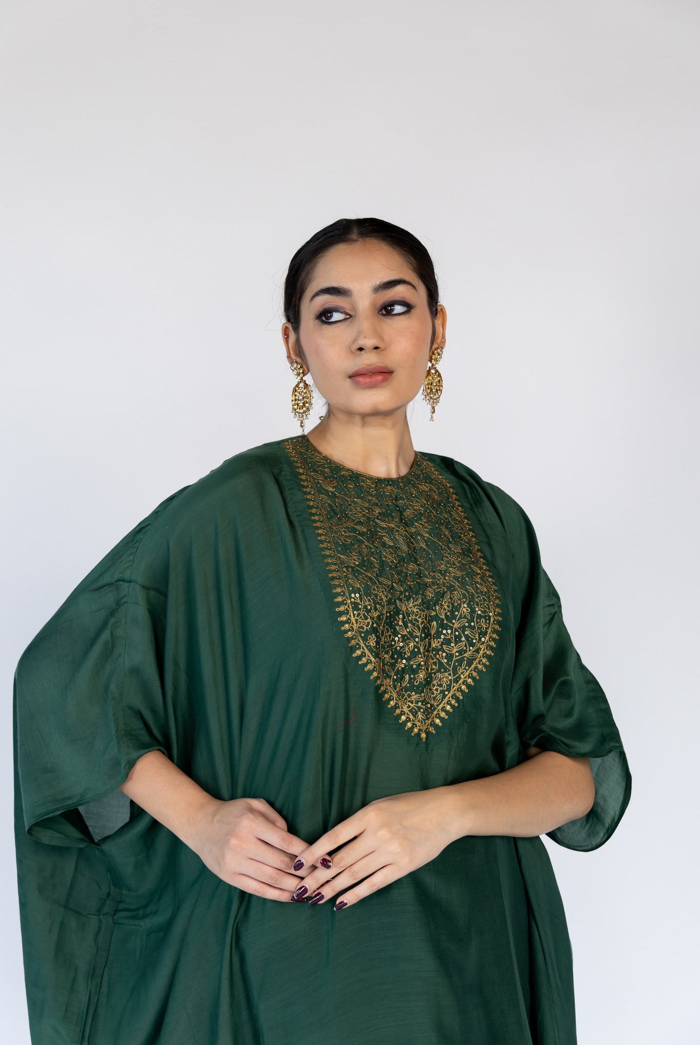 Lailaa Caftan Set - Emerald Green - CiceroniKaftan SetNirjara