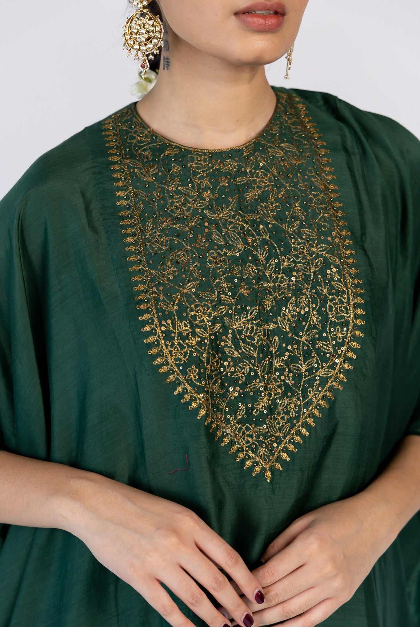 Lailaa Caftan Set - Emerald Green - CiceroniKaftan SetNirjara