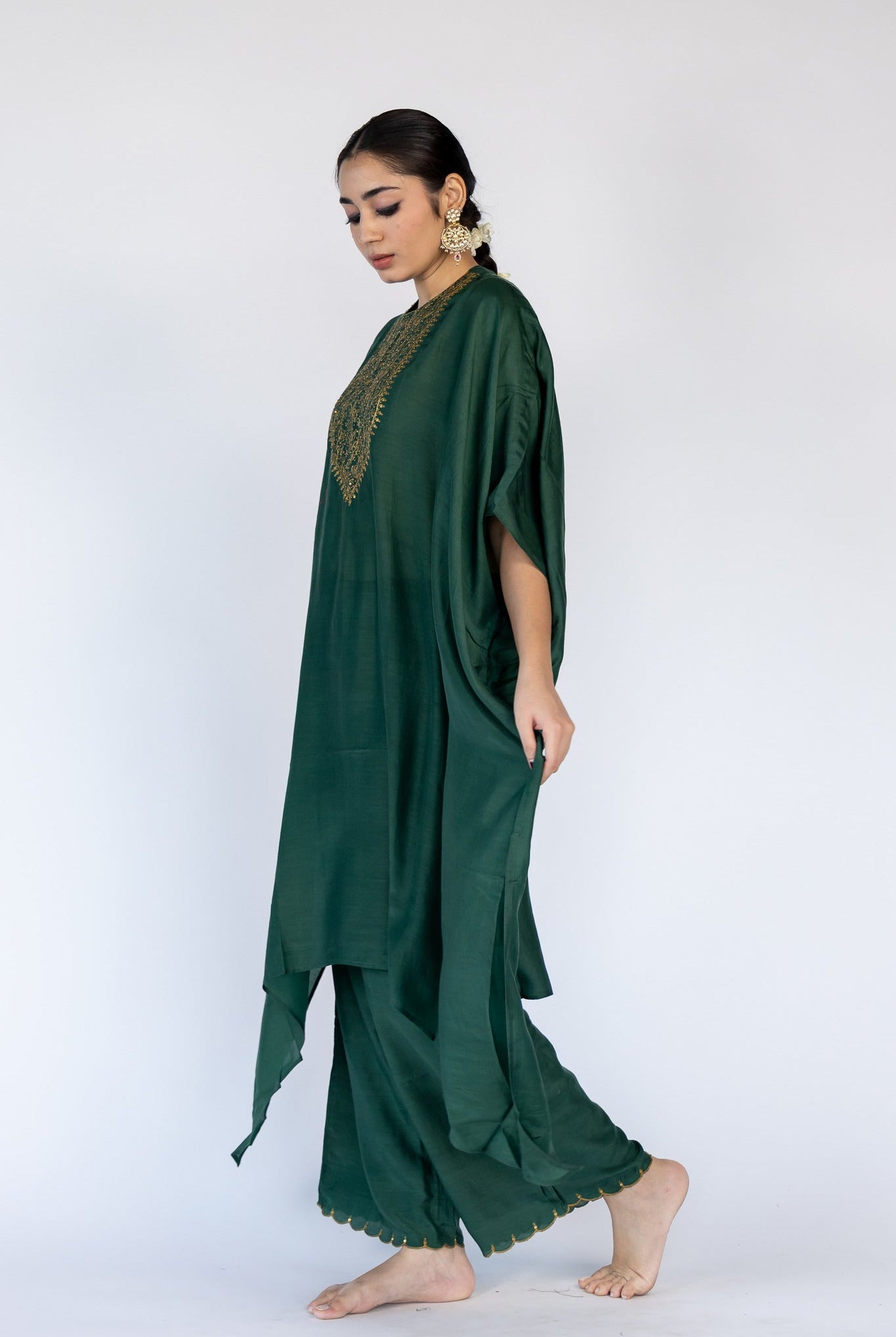 Lailaa Caftan Set - Emerald Green - CiceroniKaftan SetNirjara
