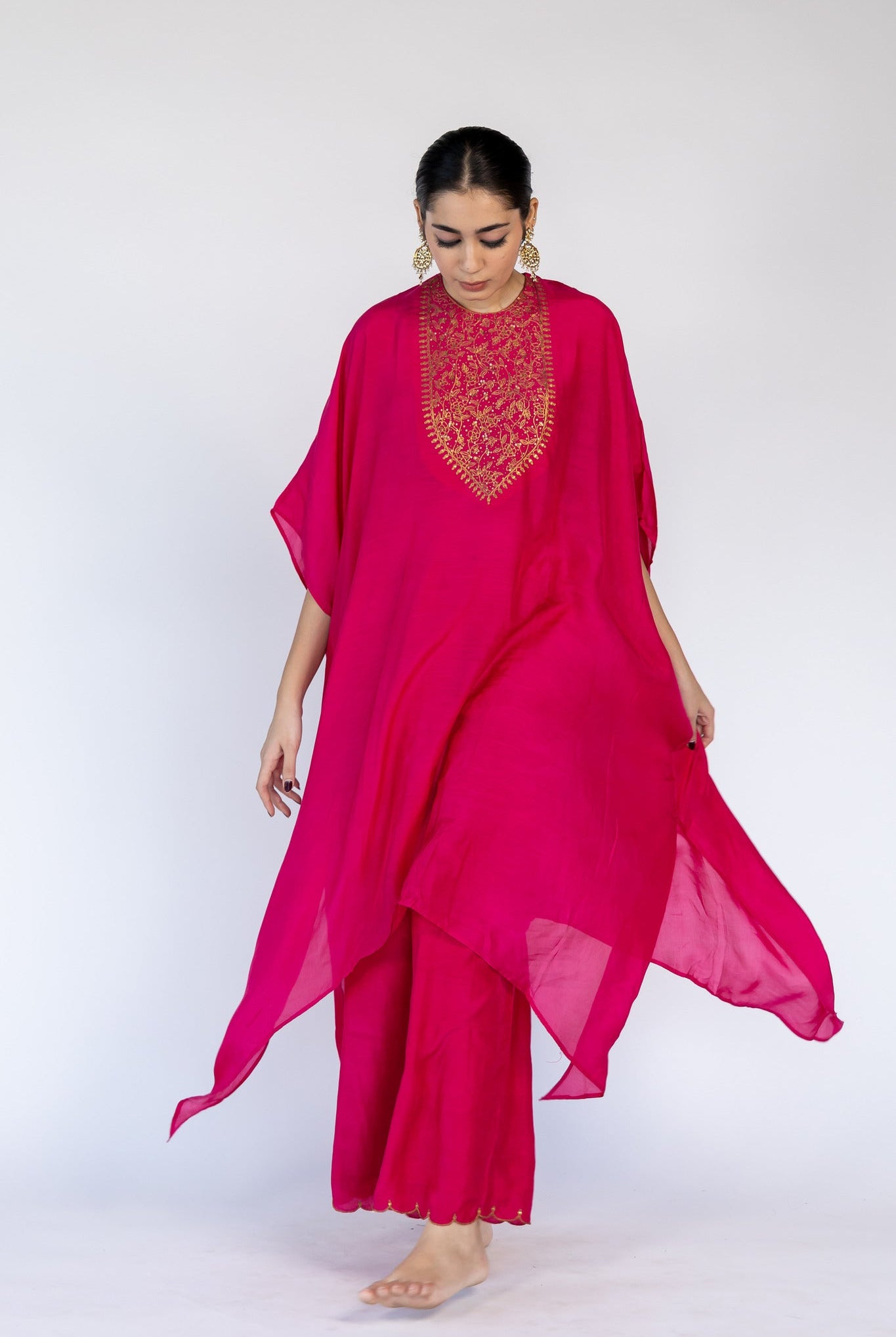 Lailaa Caftan Set - Rani Pink - CiceroniKaftan SetNirjara