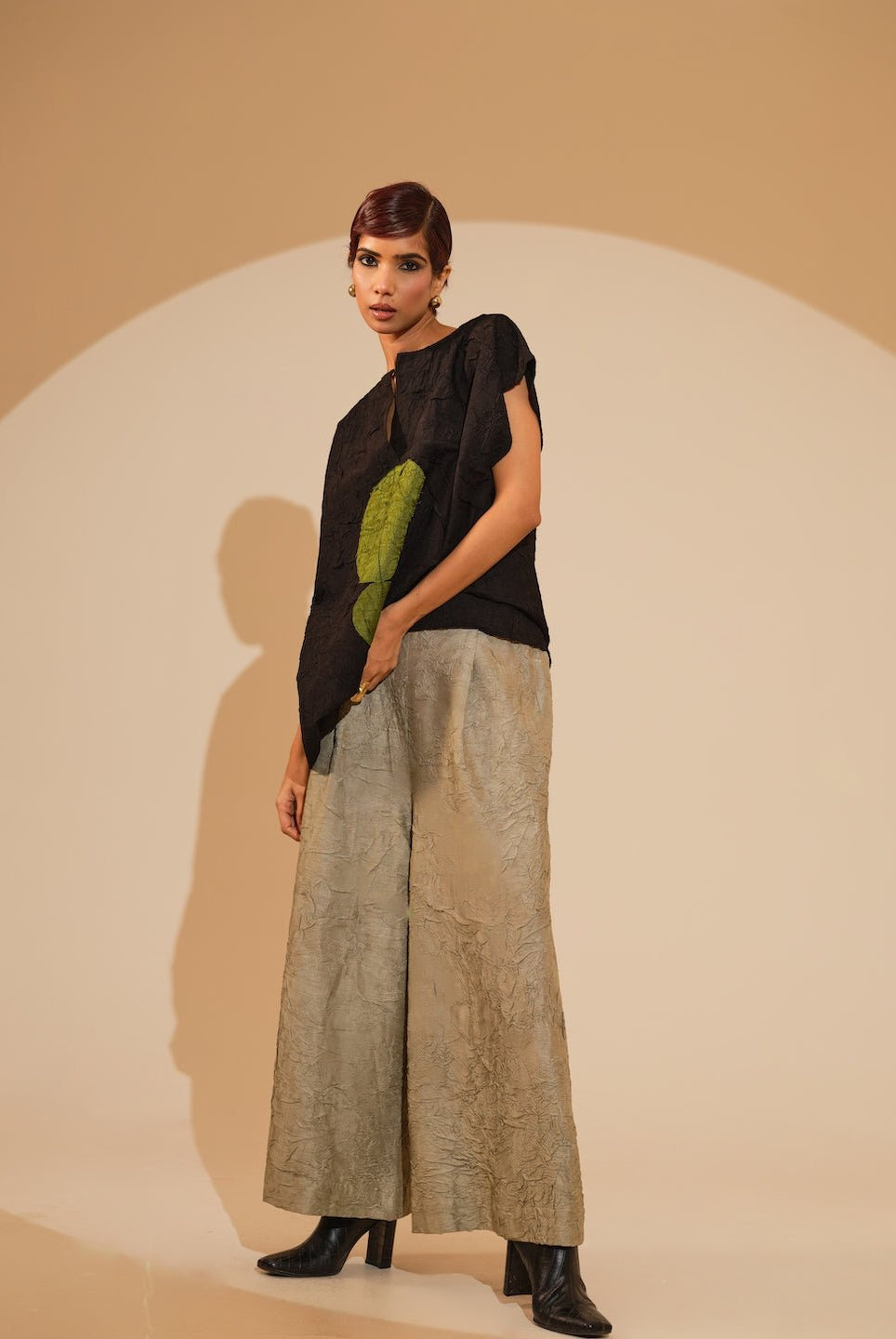 Lane Top - Black and Jade - CiceroniTopsStoique