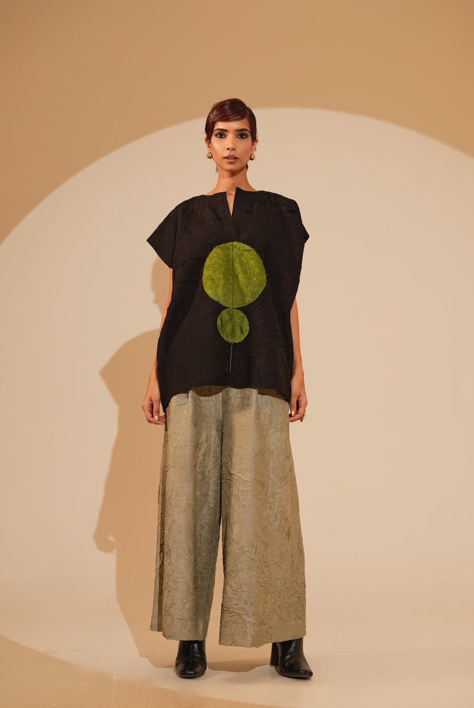 Lane Top - Black and Jade - CiceroniTopsStoique