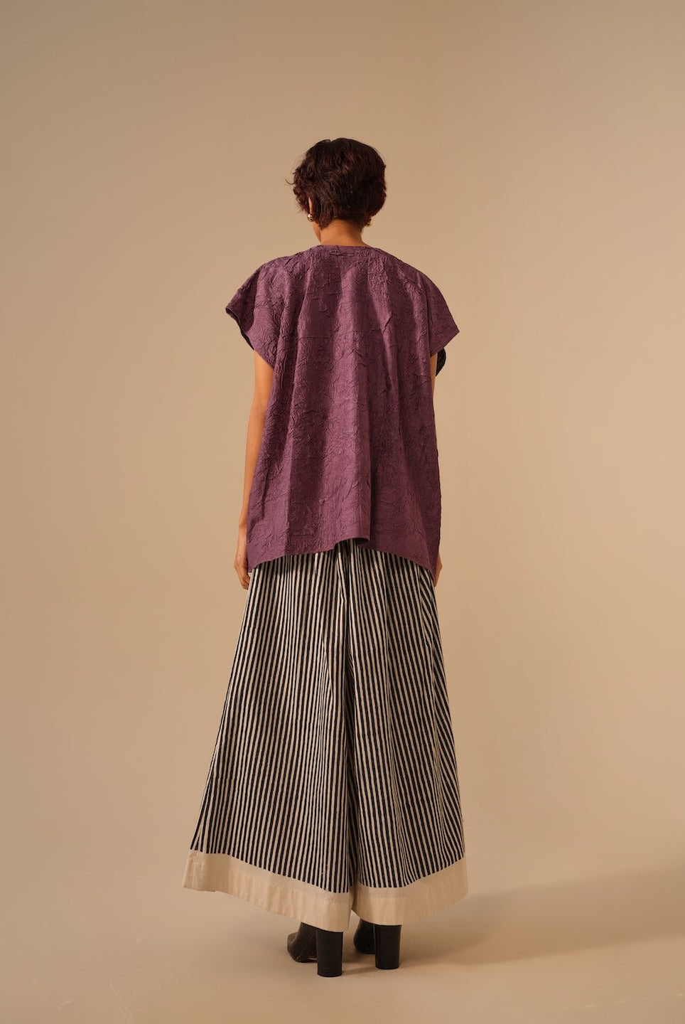 Lane Top - Lilac and Black - CiceroniTopsStoique