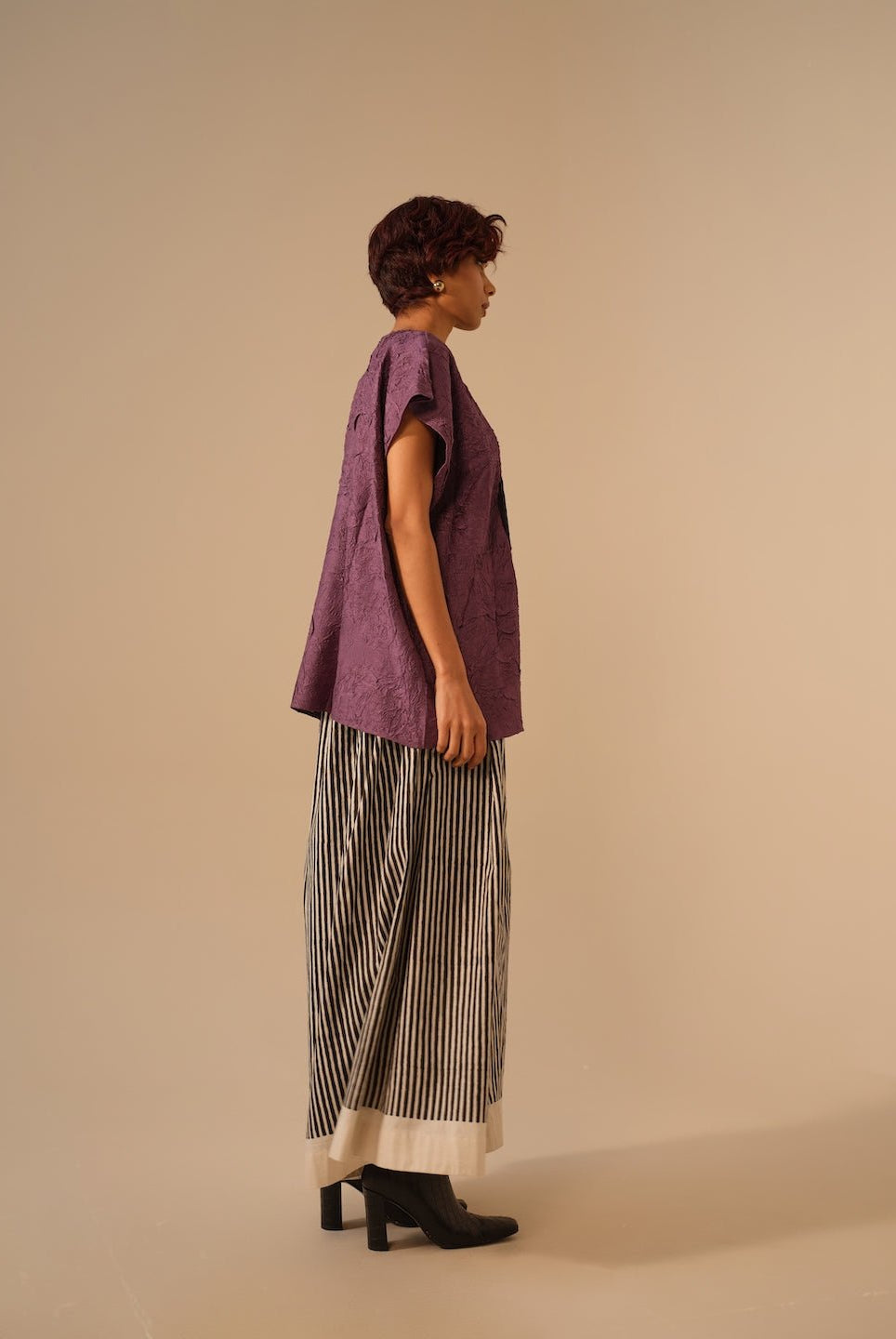 Lane Top - Lilac and Black - CiceroniTopsStoique