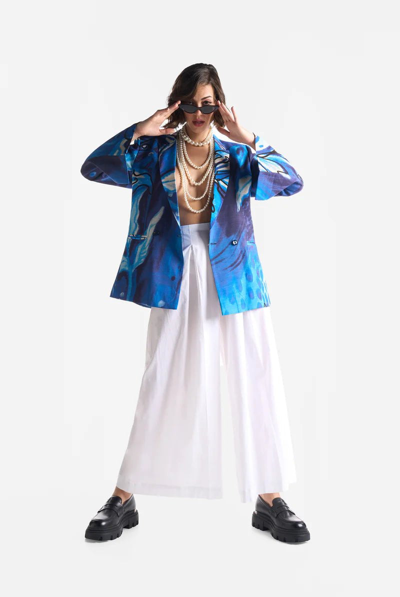 Lapis Lazuli Flower Blazer - CiceroniBlazersEkastories