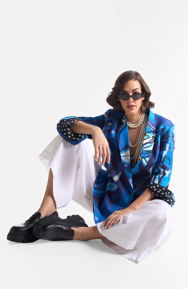 Lapis Lazuli Flower Blazer - CiceroniBlazersEkastories