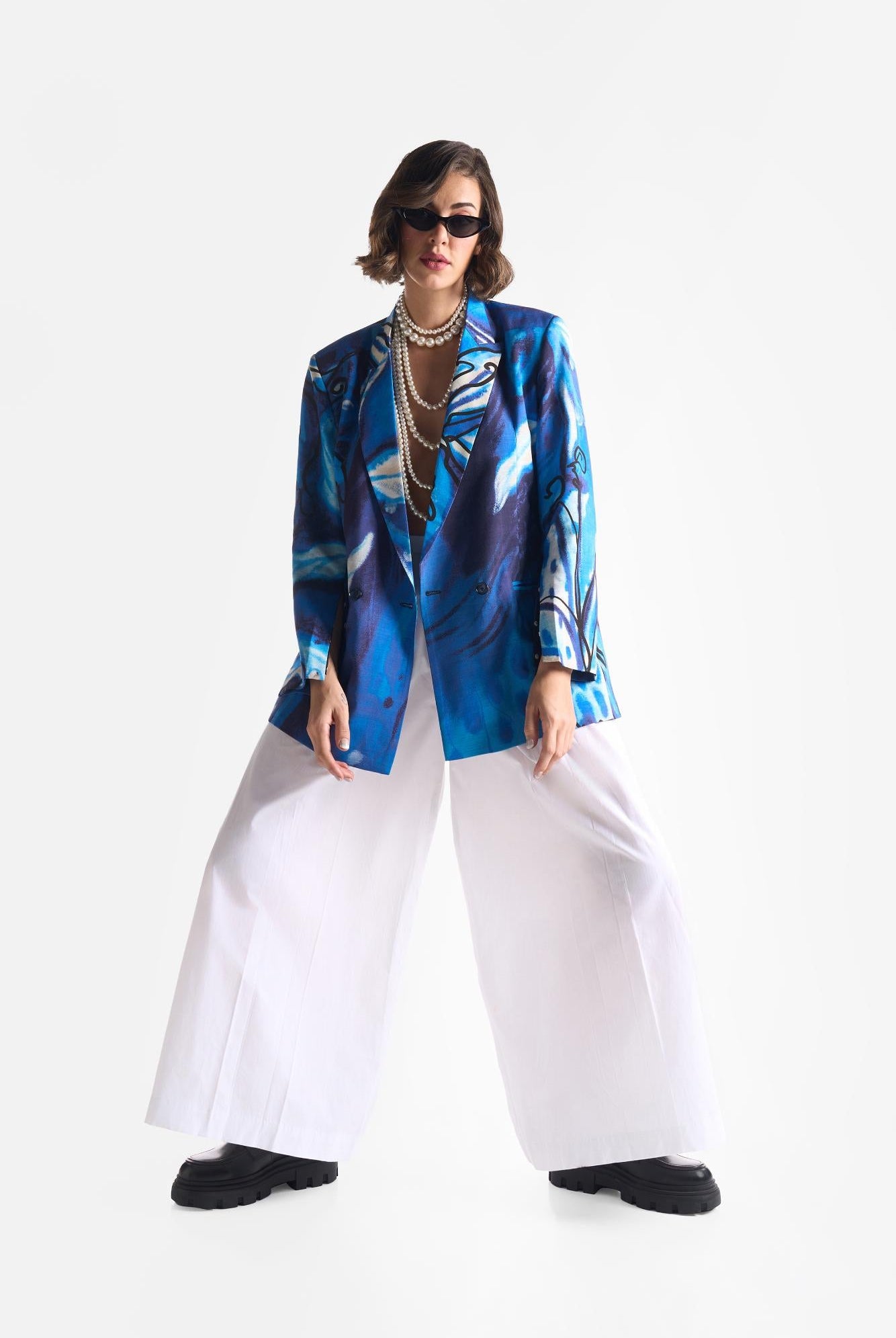 Lapis Lazuli Flower Blazer - CiceroniBlazersEkastories