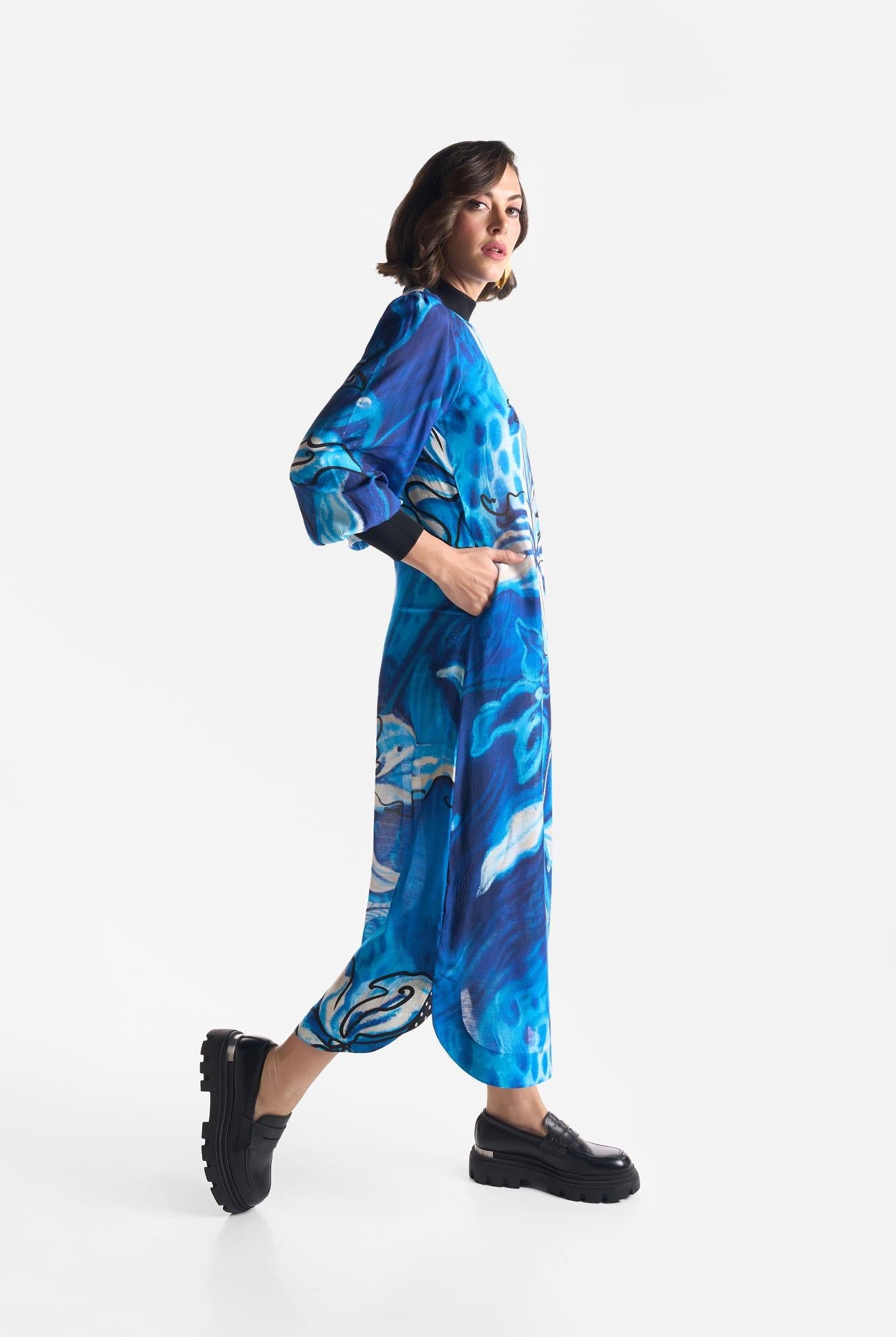 Lapis Lazuli Rib Dress - CiceroniDressesEkastories