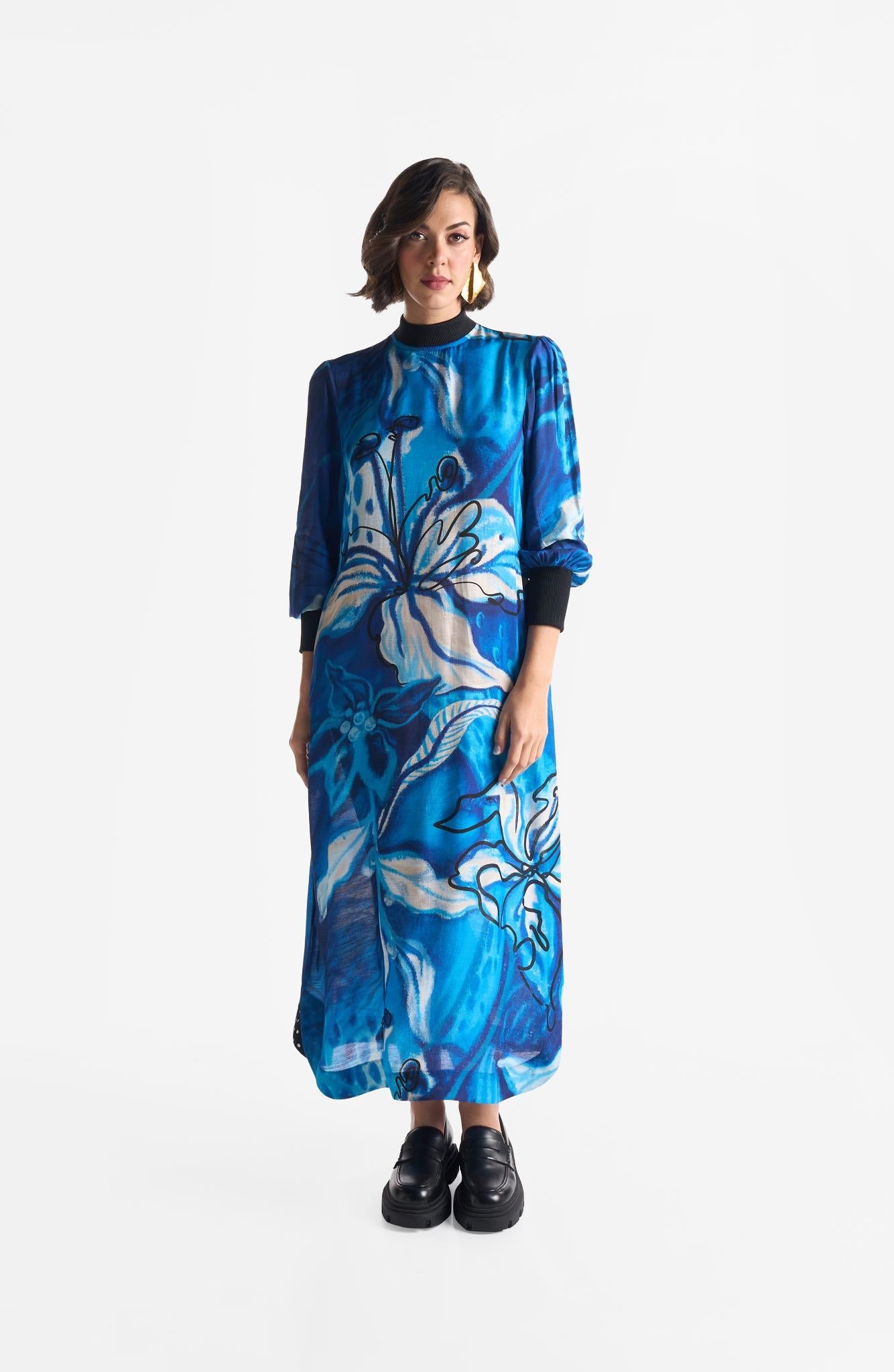 Lapis Lazuli Rib Dress - CiceroniDressesEkastories