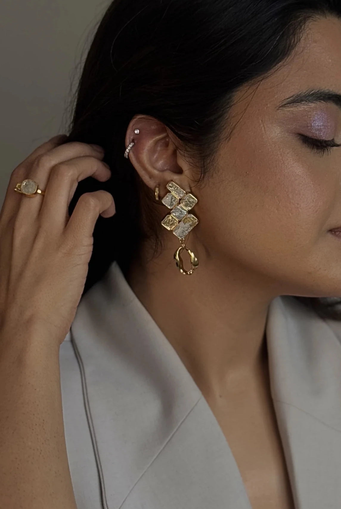 Lattice Drop Earrings - CiceroniEarringsNoupelle