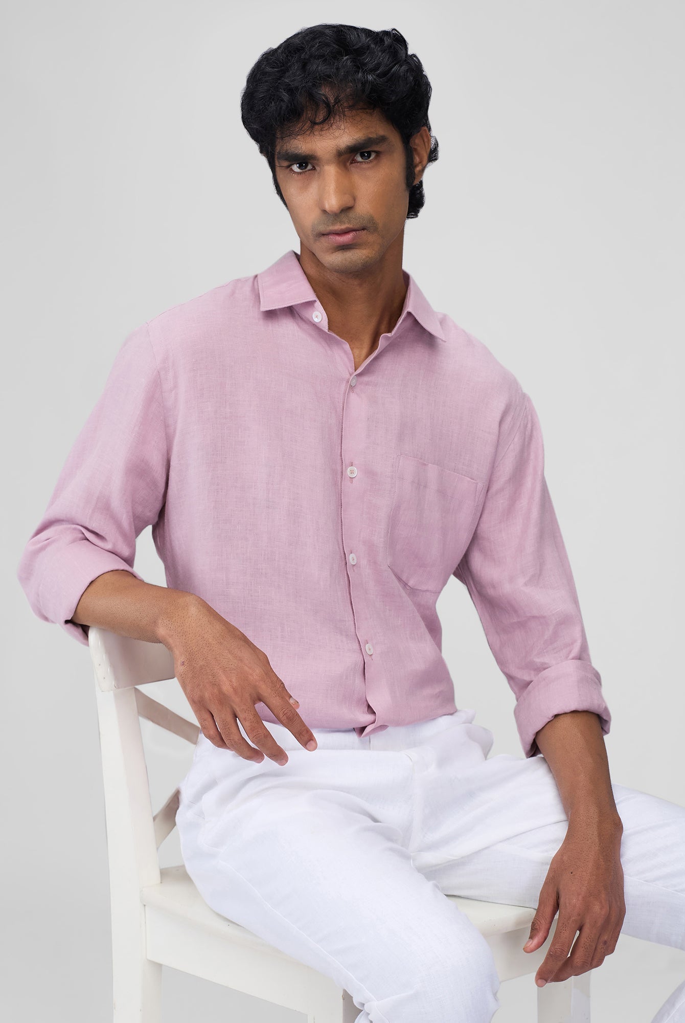 Lavender 100% Linen Classic Shirt - CiceroniMen Shirtsbhrāta
