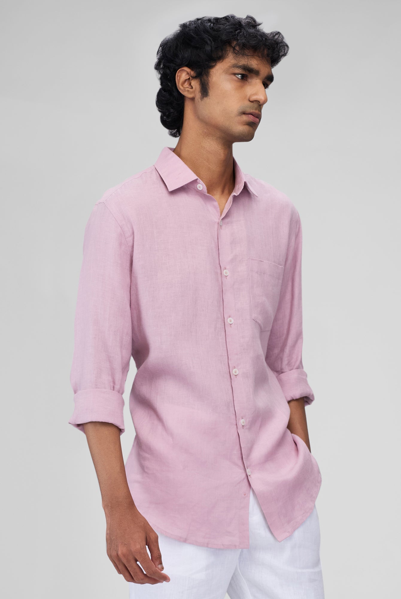 Lavender 100% Linen Classic Shirt - CiceroniMen Shirtsbhrāta