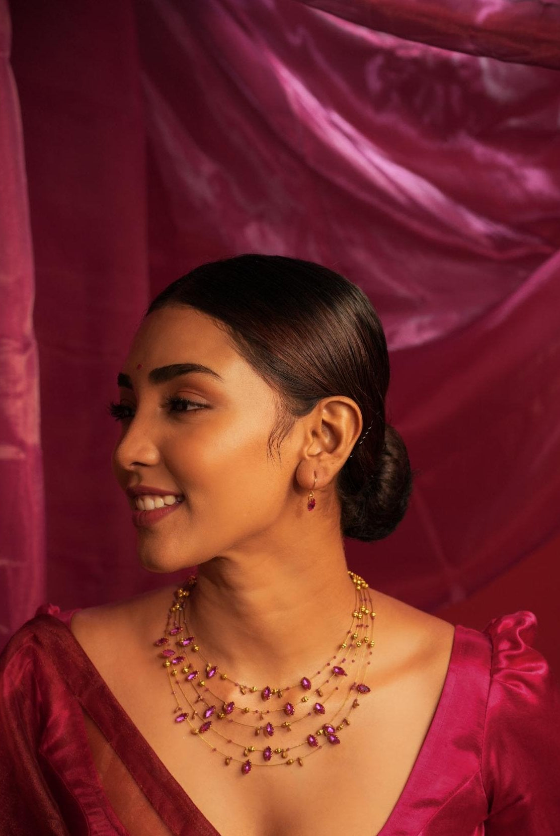 Layered Crystal Necklace - CiceroniNecklaceAarika