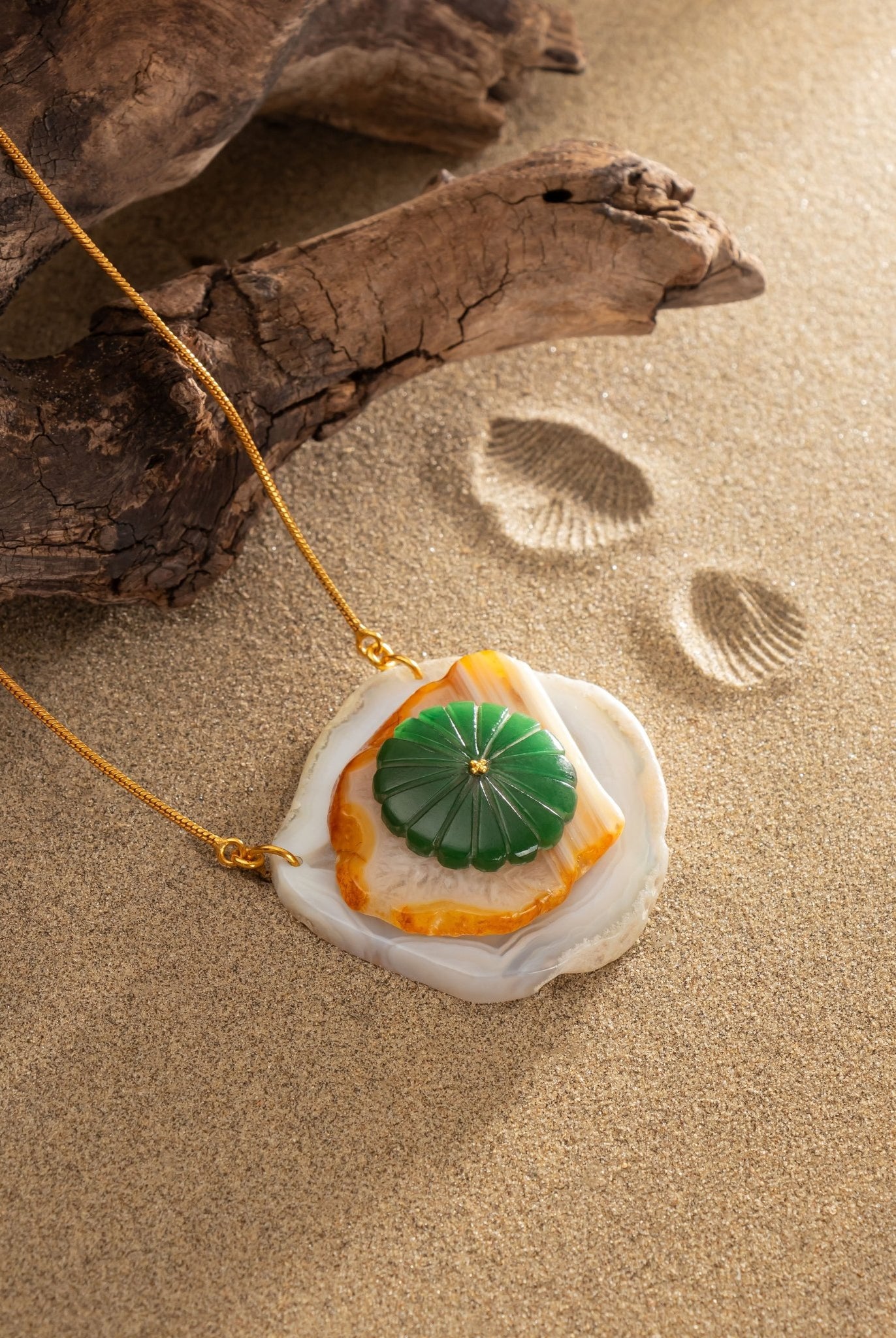 Layered Jade necklace - CiceroniNecklaceRumri