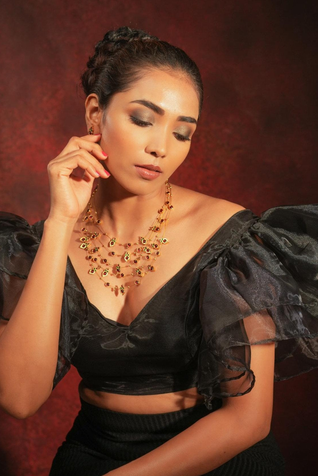 Layered Temple Manga Motif Chain - CiceroniNecklaceAarika