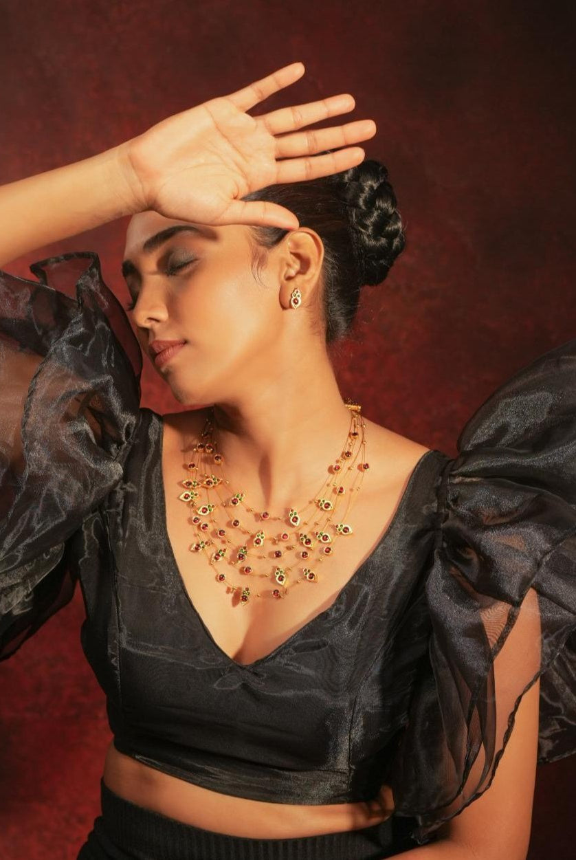 Layered Temple Manga Motif Chain - CiceroniNecklaceAarika